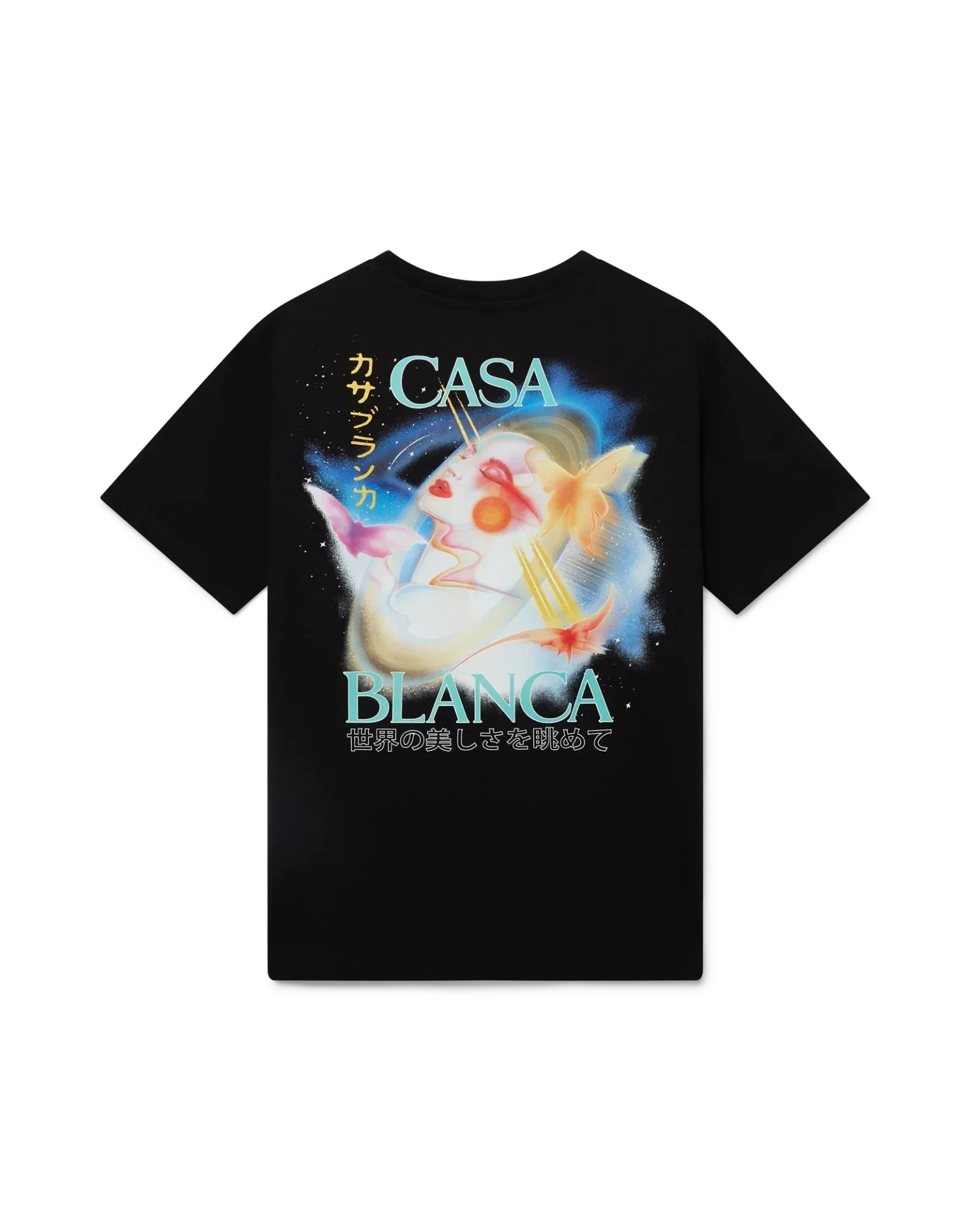T-shirt Connection Galactique coton noir Casablanca-influensse