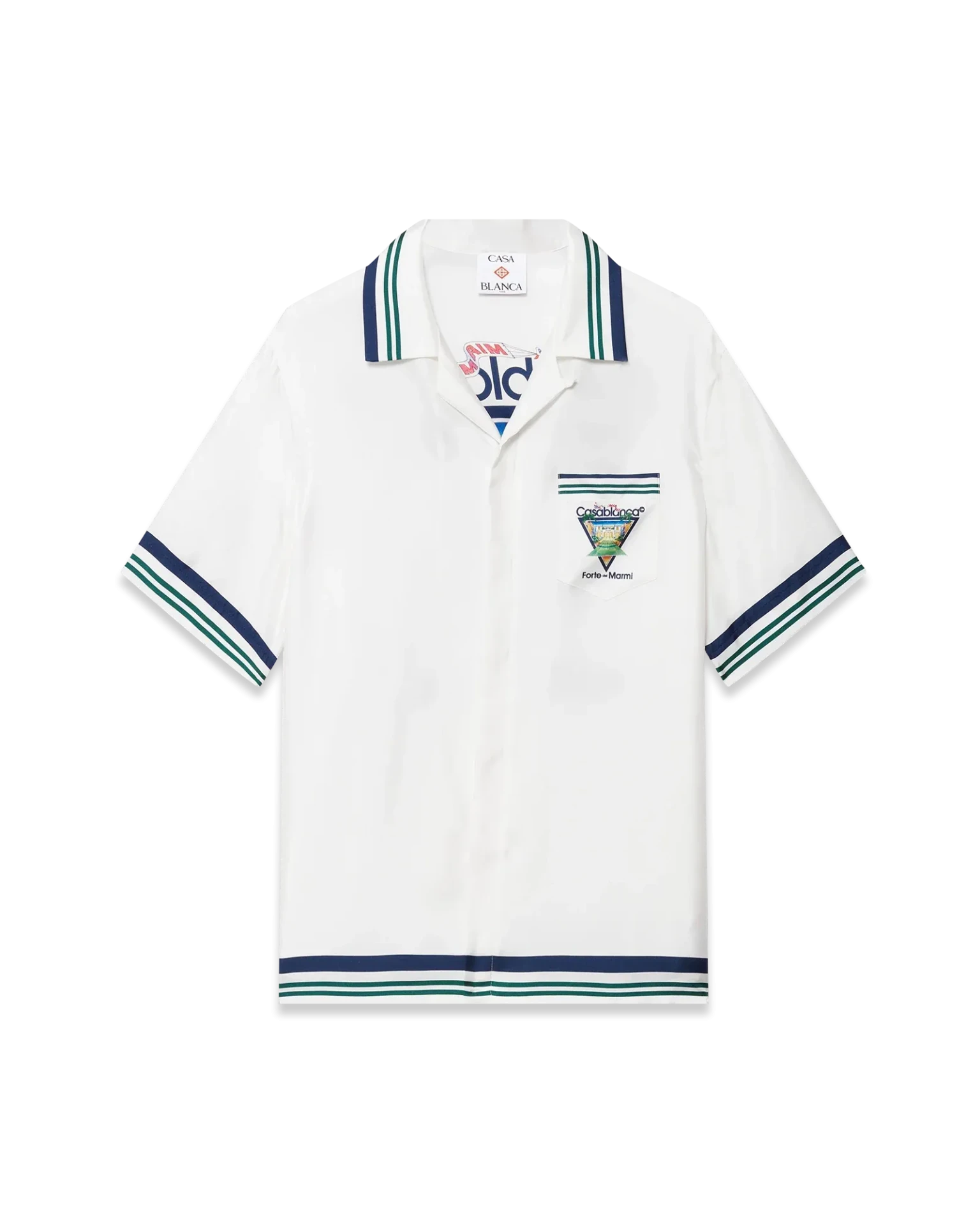 Chemise MC soie blanc vert Miami Open x Forte Dei Marmi-influensse