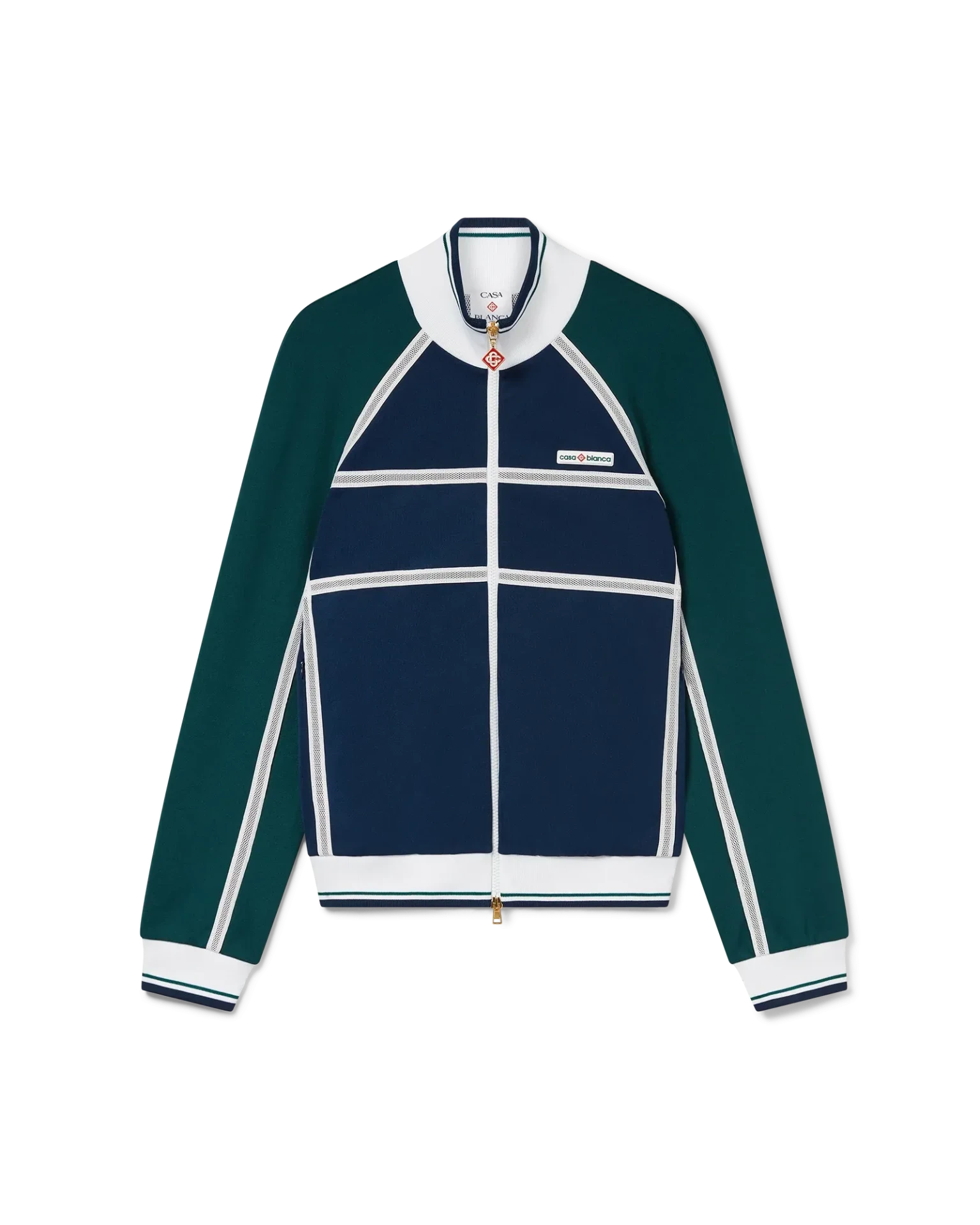 Ensemble survêtement bande maille marine vert Casablanca Paris-influensse