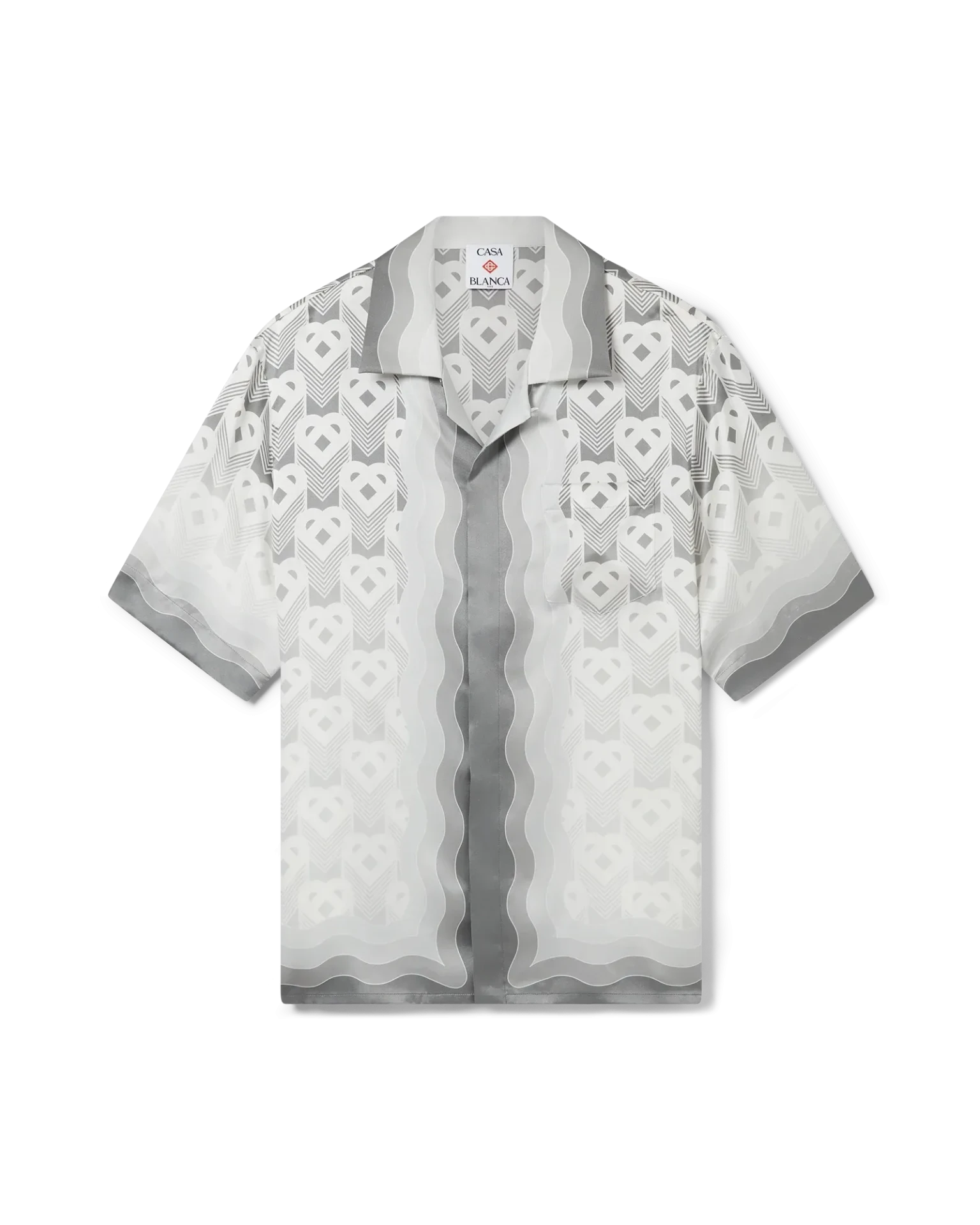 Chemise Monogramme coeur dégradé soie argenté Casablanca-influensse