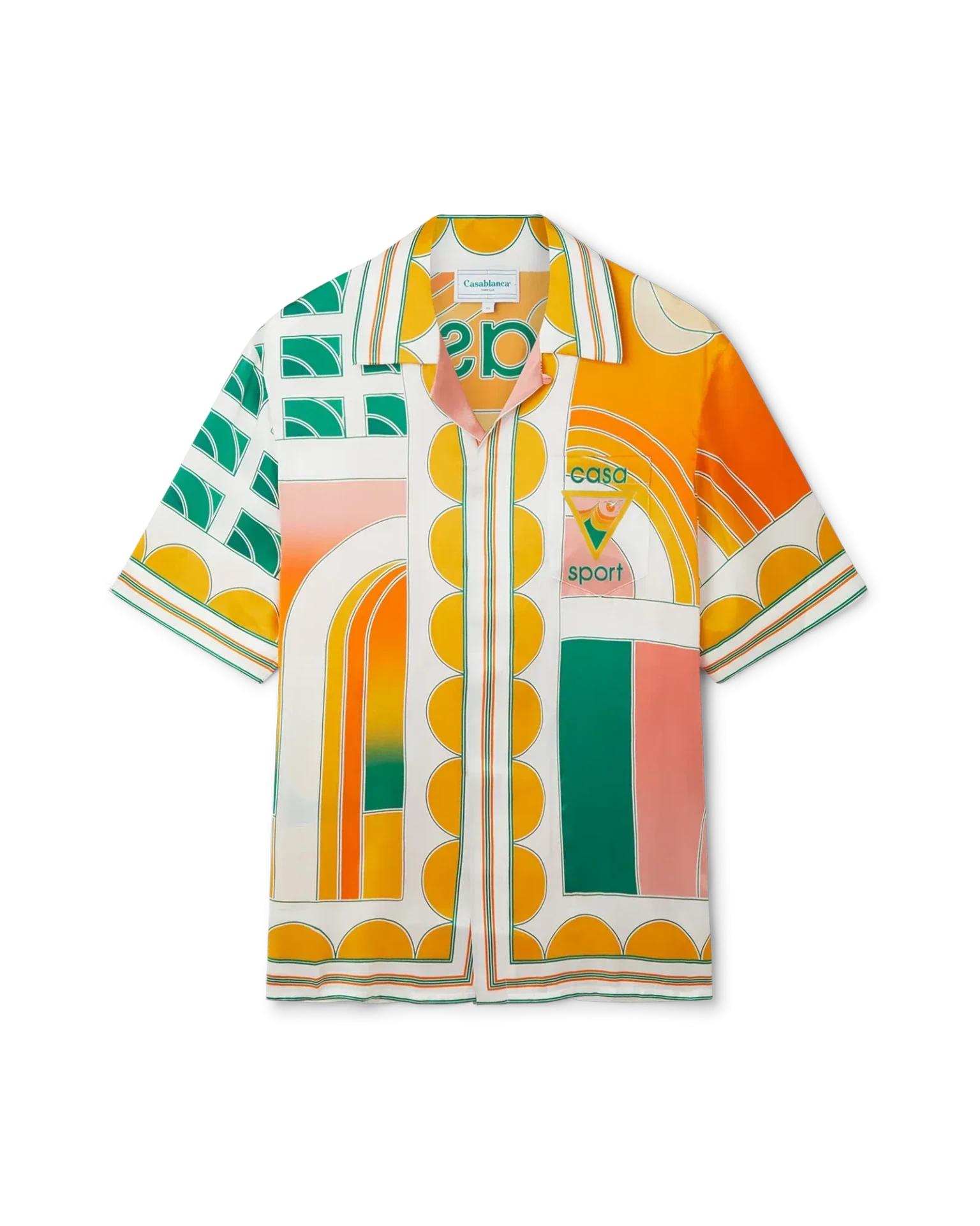 Chemise MC Summer Court soie multicolore Casablanca Paris-influensse