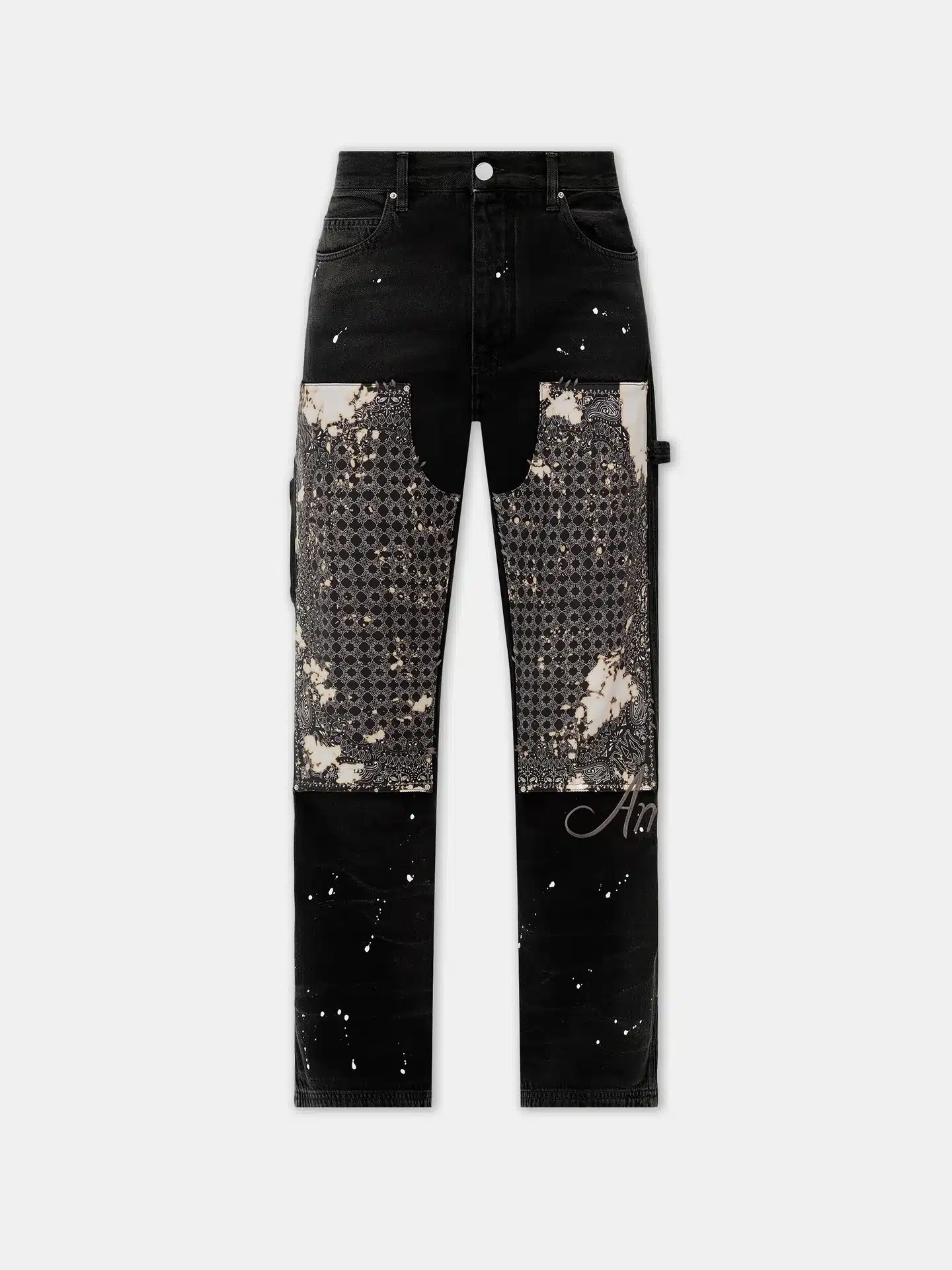 Jean Charpentier Bandana délavé noir Amiri-influensse
