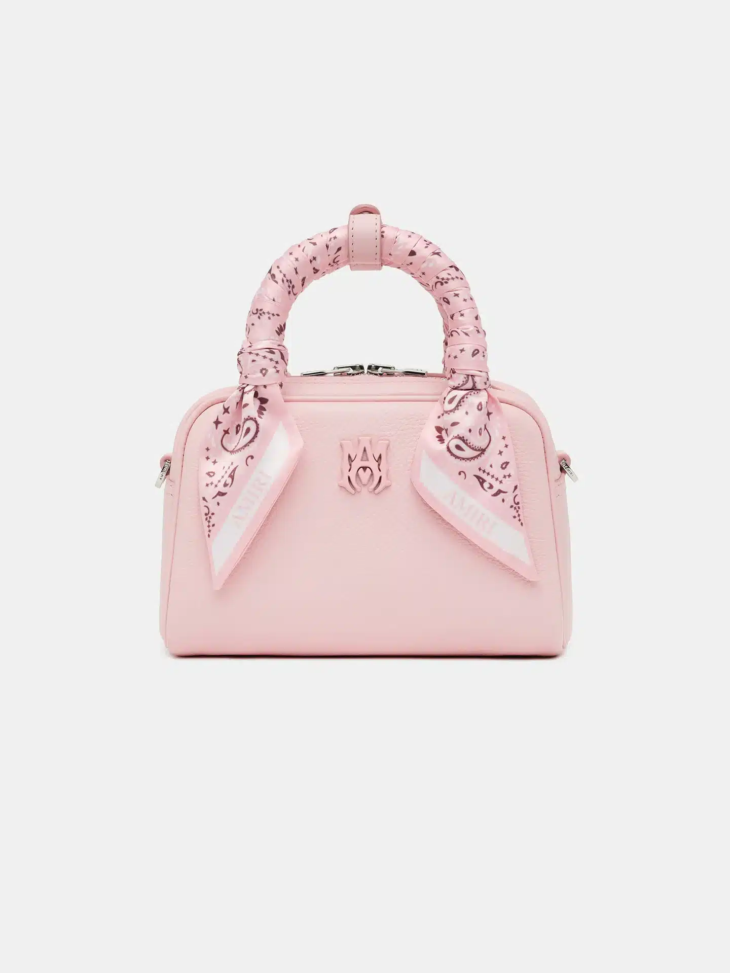 Mini sac Bowling bandana cuir rose Amiri-influensse