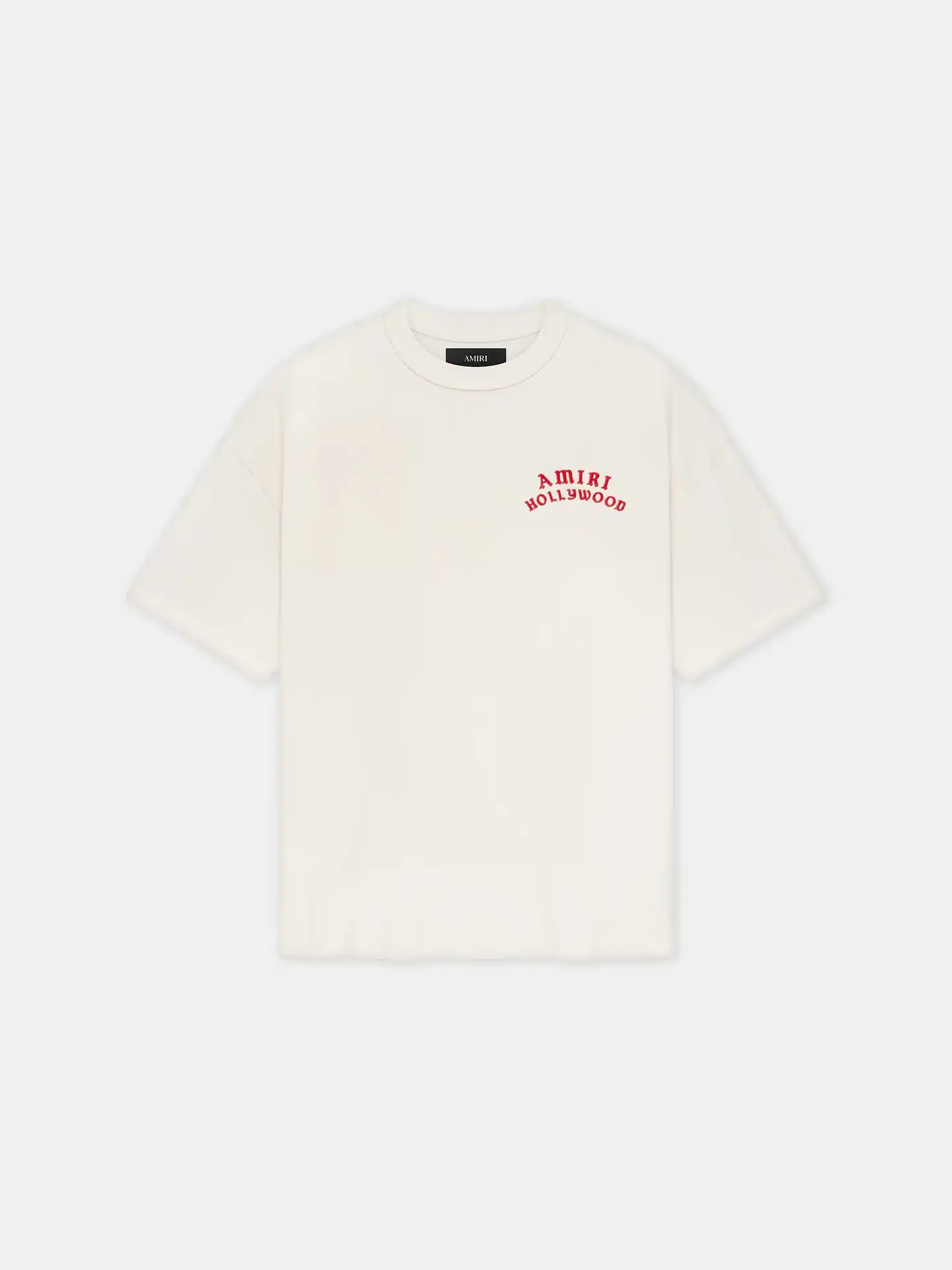 T-shirt oversize Hollywood ivoire rouge Amiri-influensse
