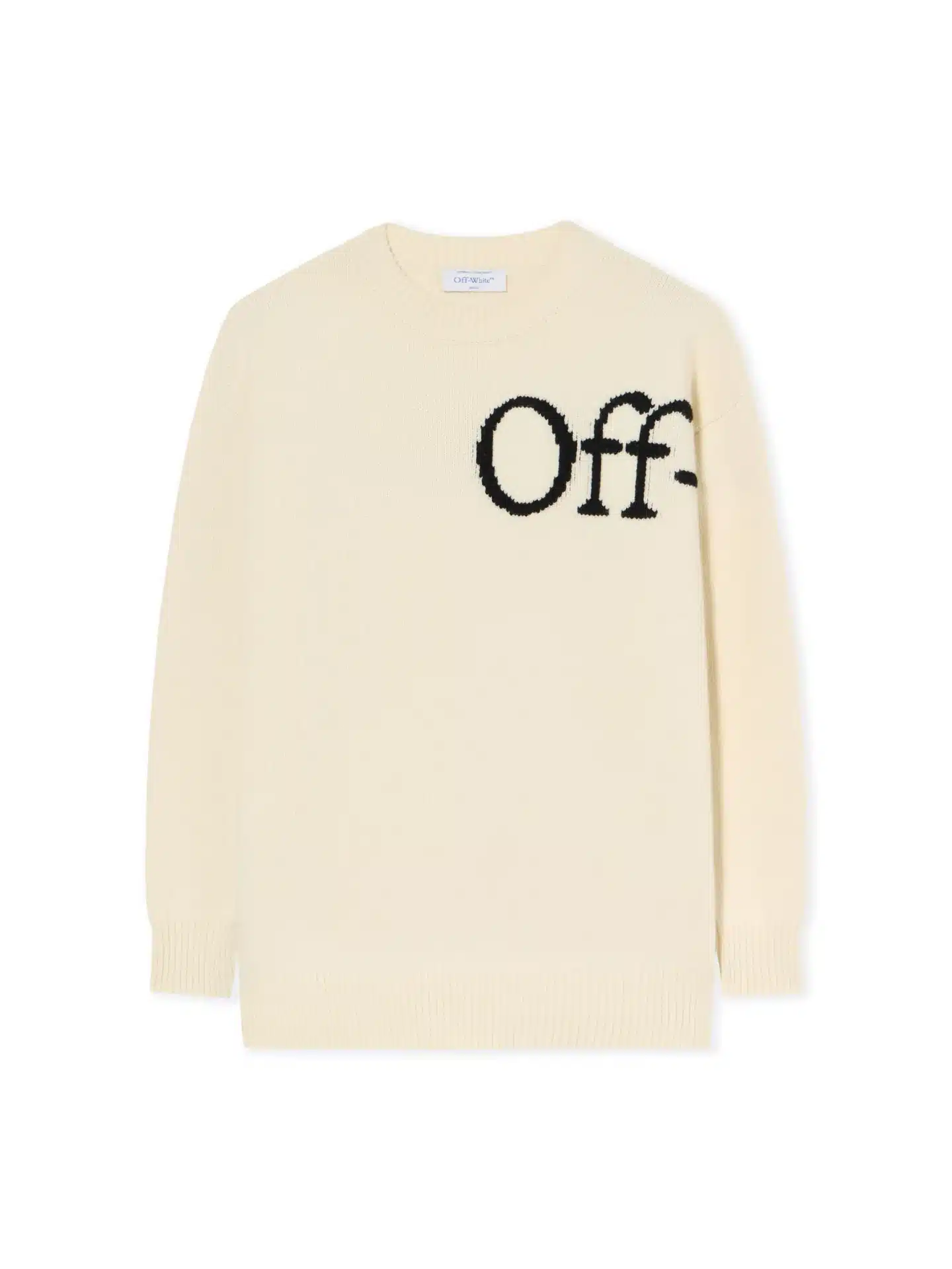 Pull tricot logo Bookish blanc noir Off-White-influensse