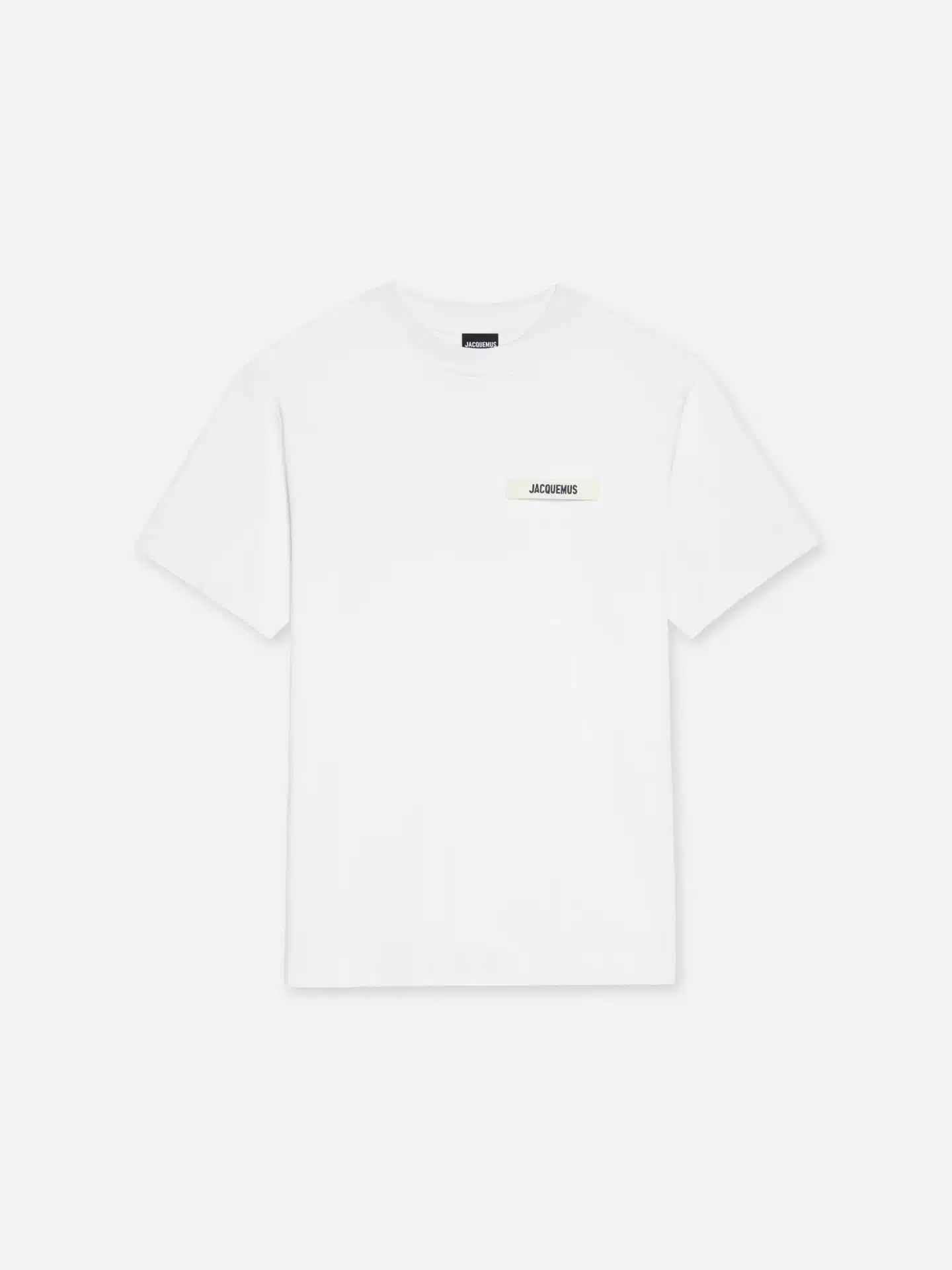 T-shirt MC gros grain logo blanc Jacquemus-influensse