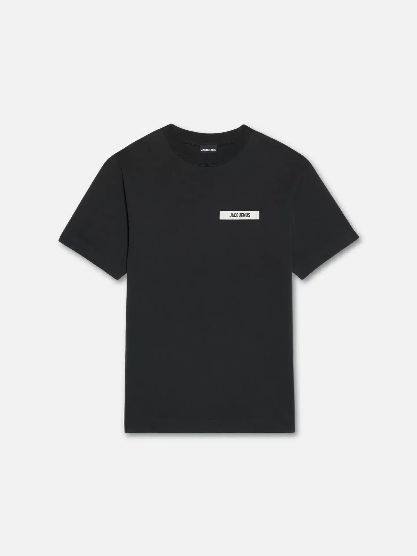T-shirt MC gros grain logo noir Jacquemus-infuensse