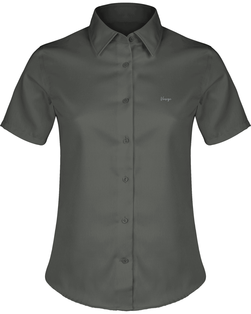 Chemise Femme Manches Courtes logo Signature zinc Vinseye-influensse-Plexus