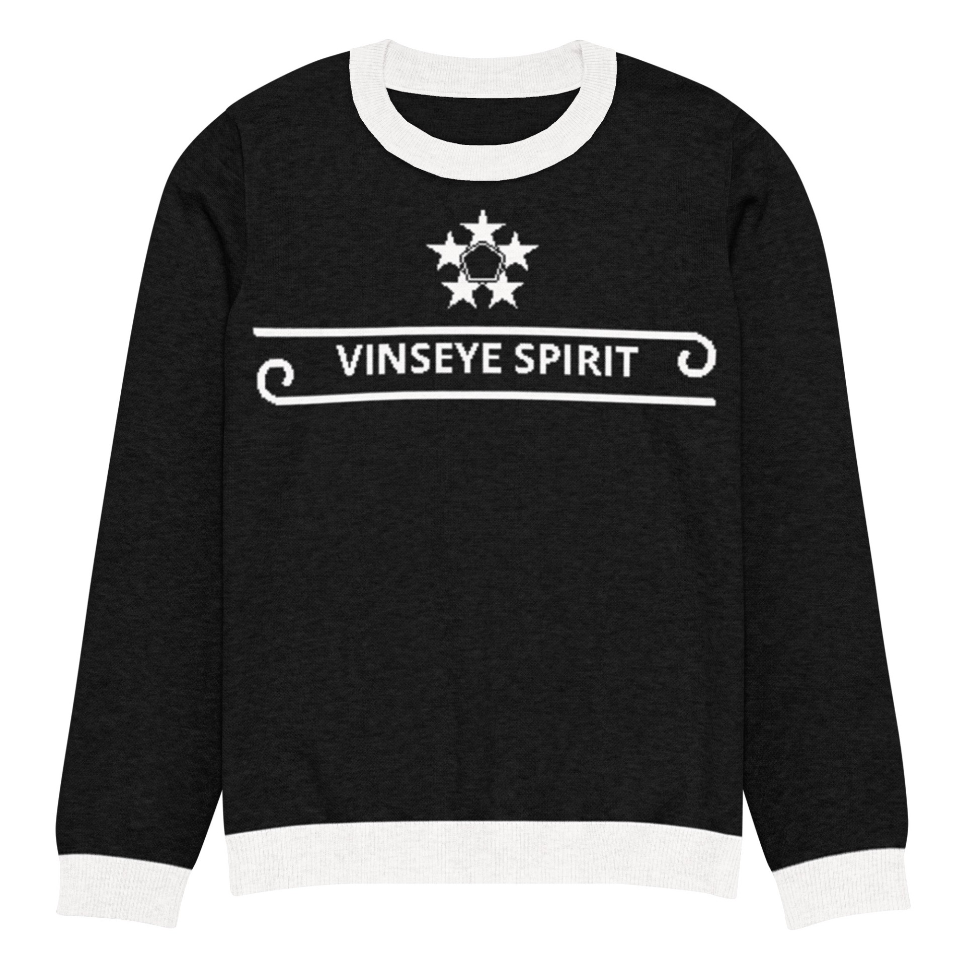 Pull tricot lady Spirit noir blanc Vinseye-influensse