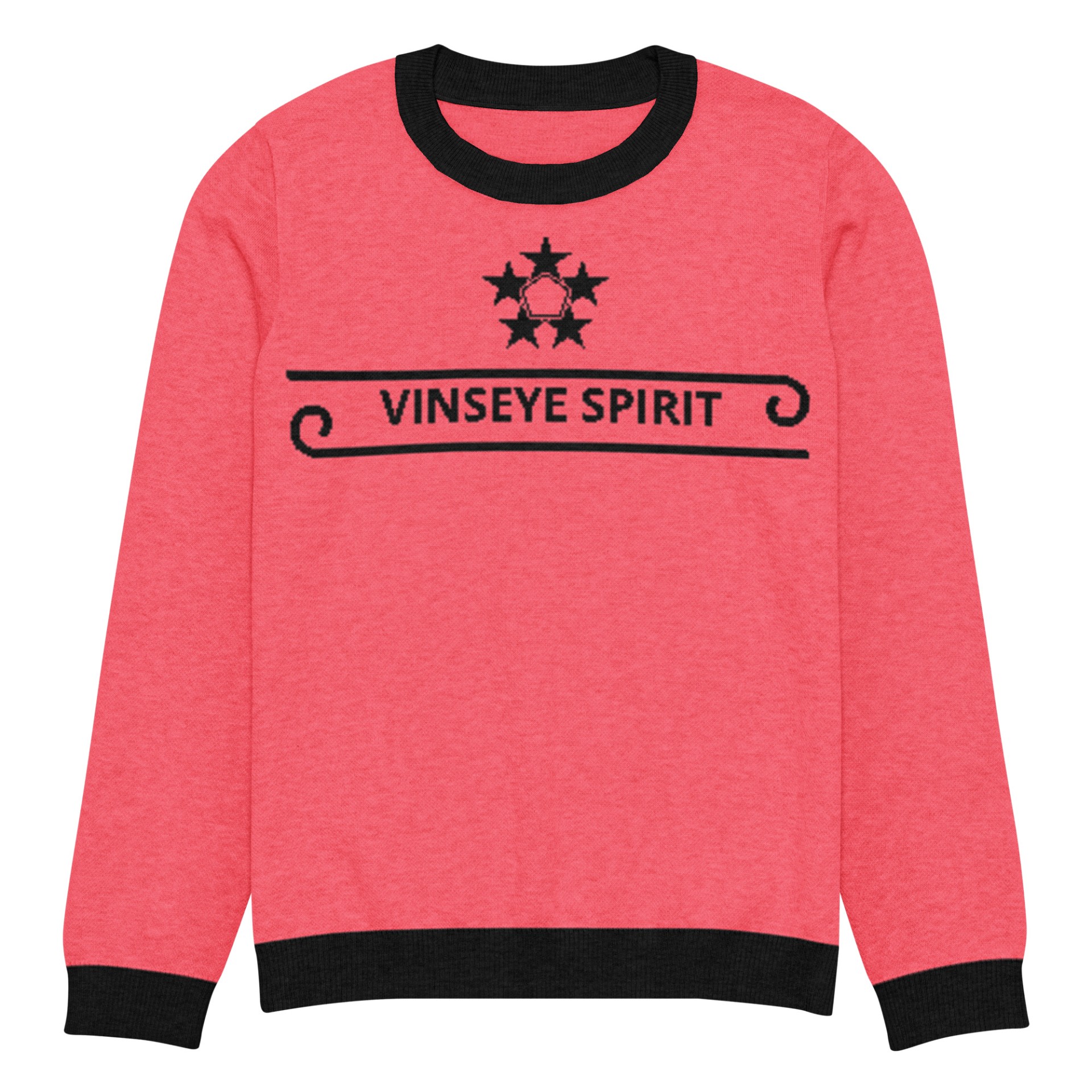 Pull tricot lady Spirit rose vif noir Vinseye-influensse