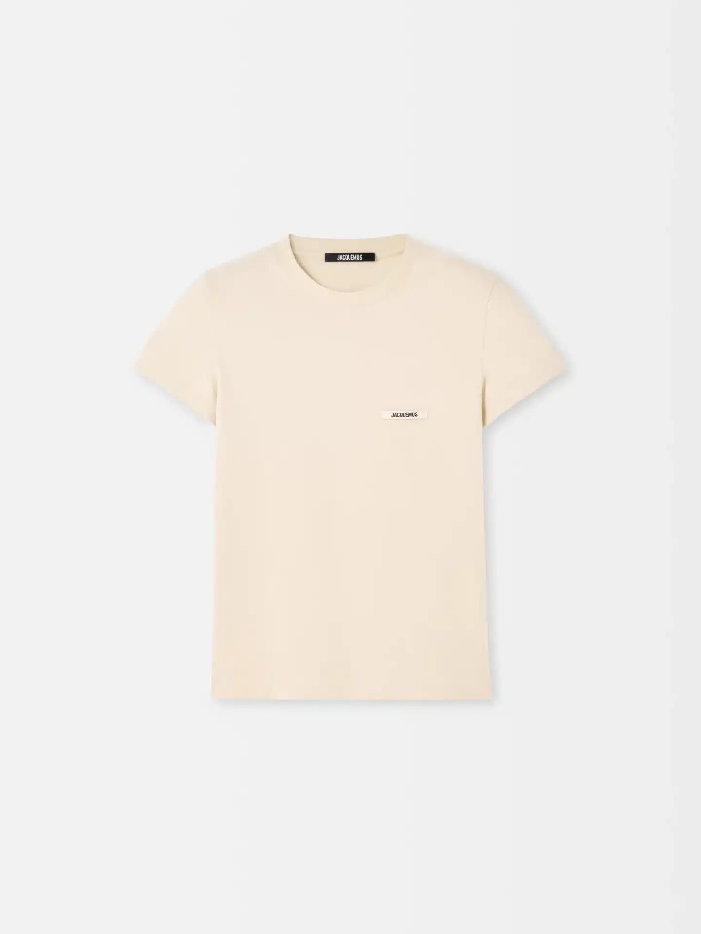 T-shirt Femme gros grain logo light beige Jacquemus-influensse