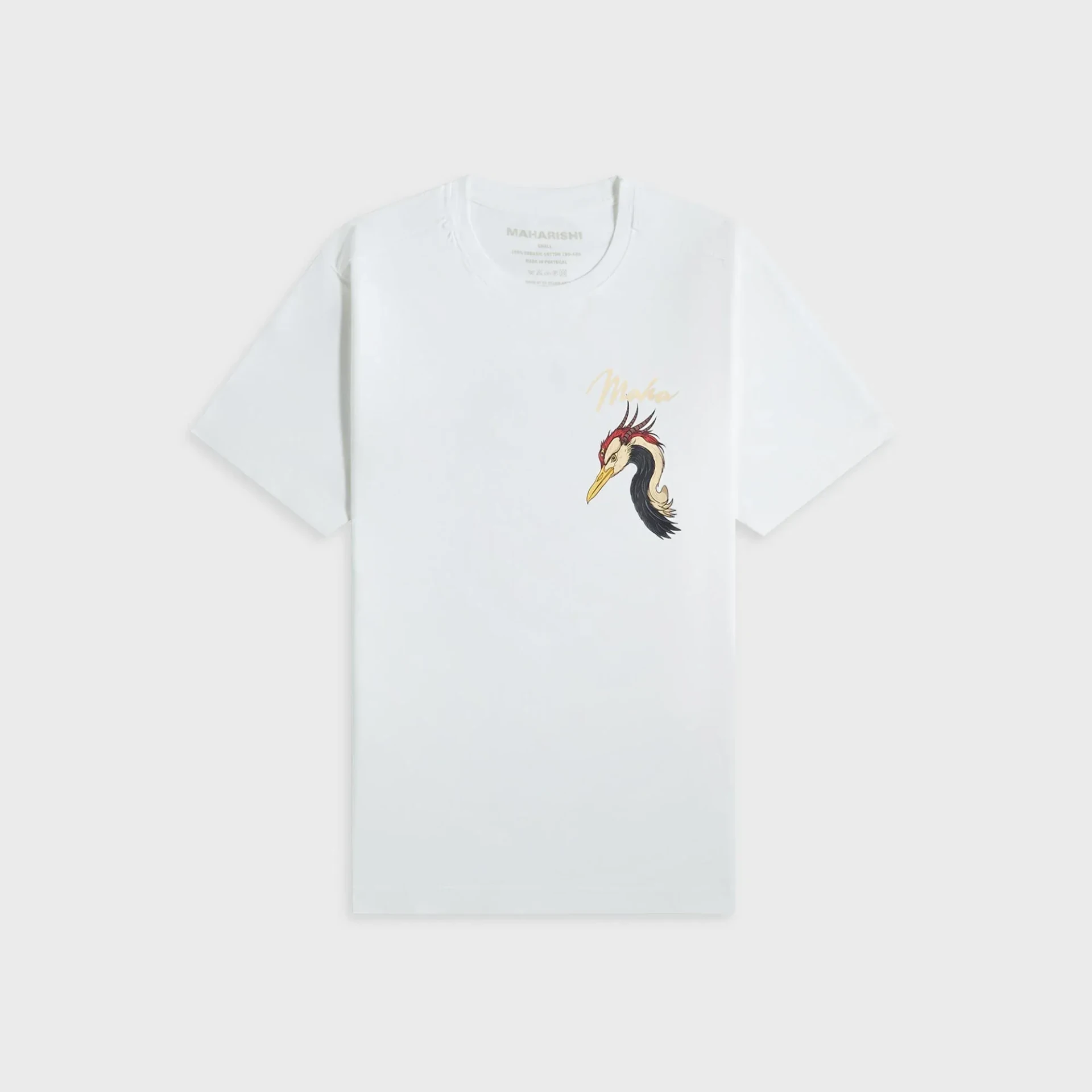 Tee Année de la grue coton blanc Maharishi-influensse