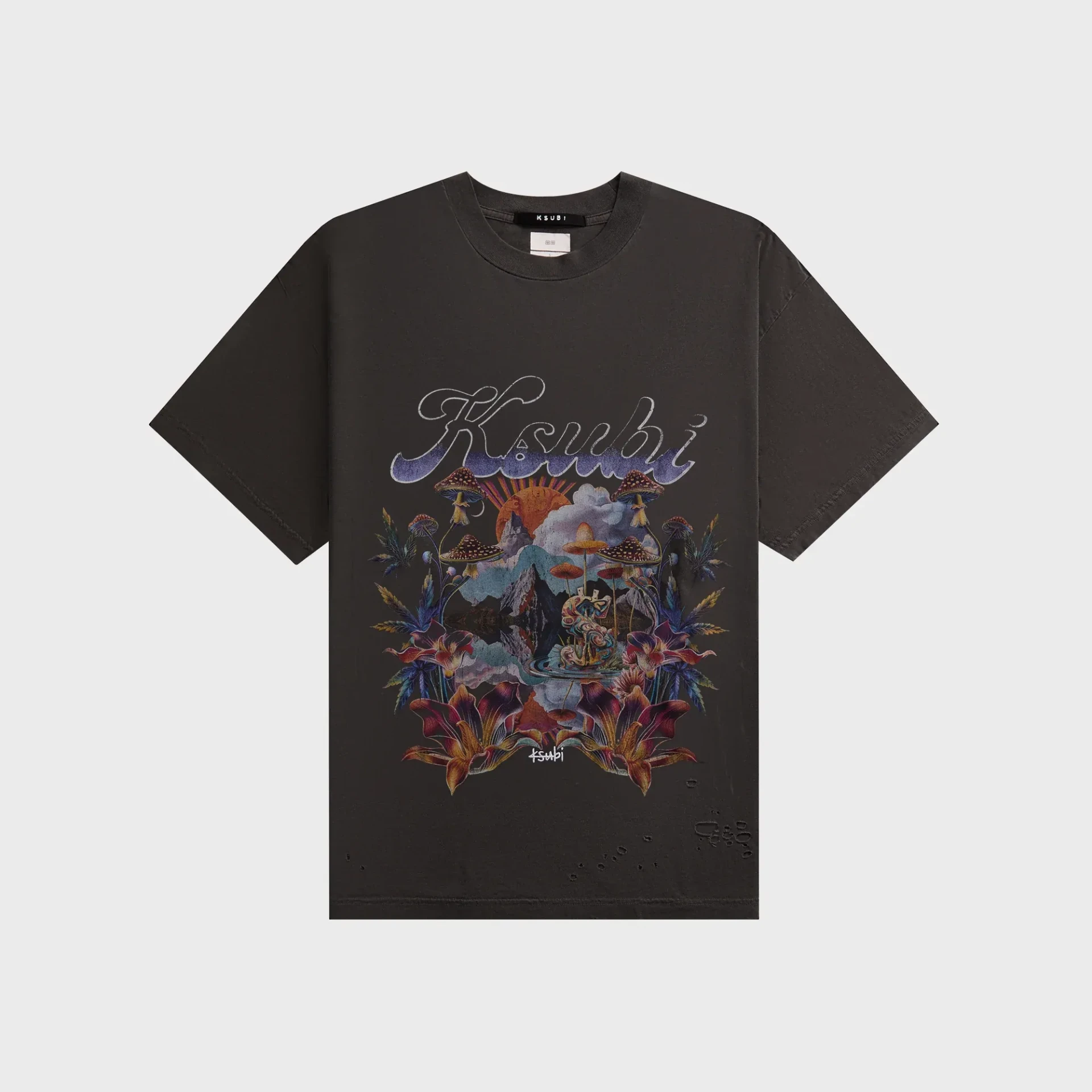 T-shirt Hendrix Ekcess noir vieilli Ksubi-influensse