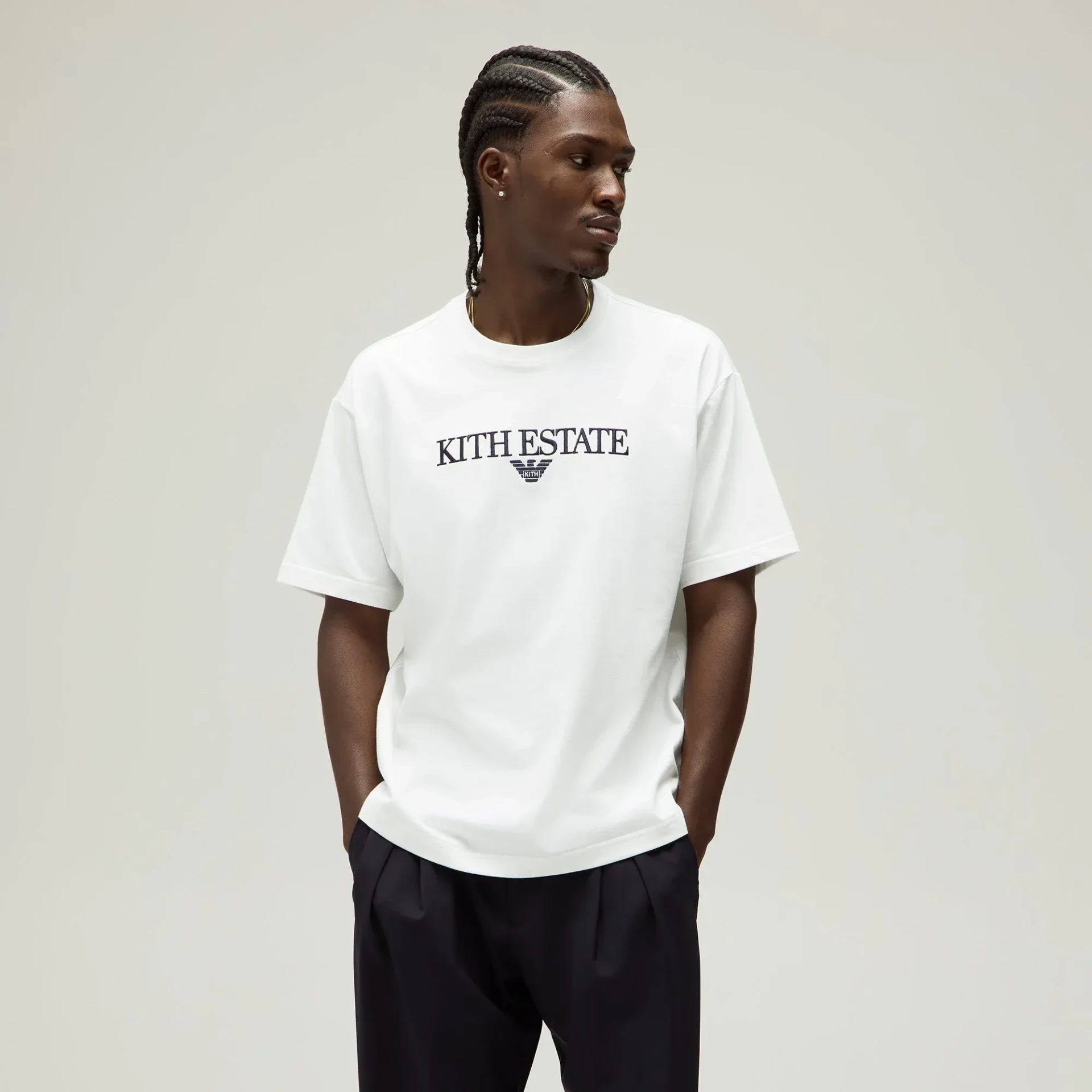 T-shirt coton blanc Giorgio Armani x Kith Estate-influensse