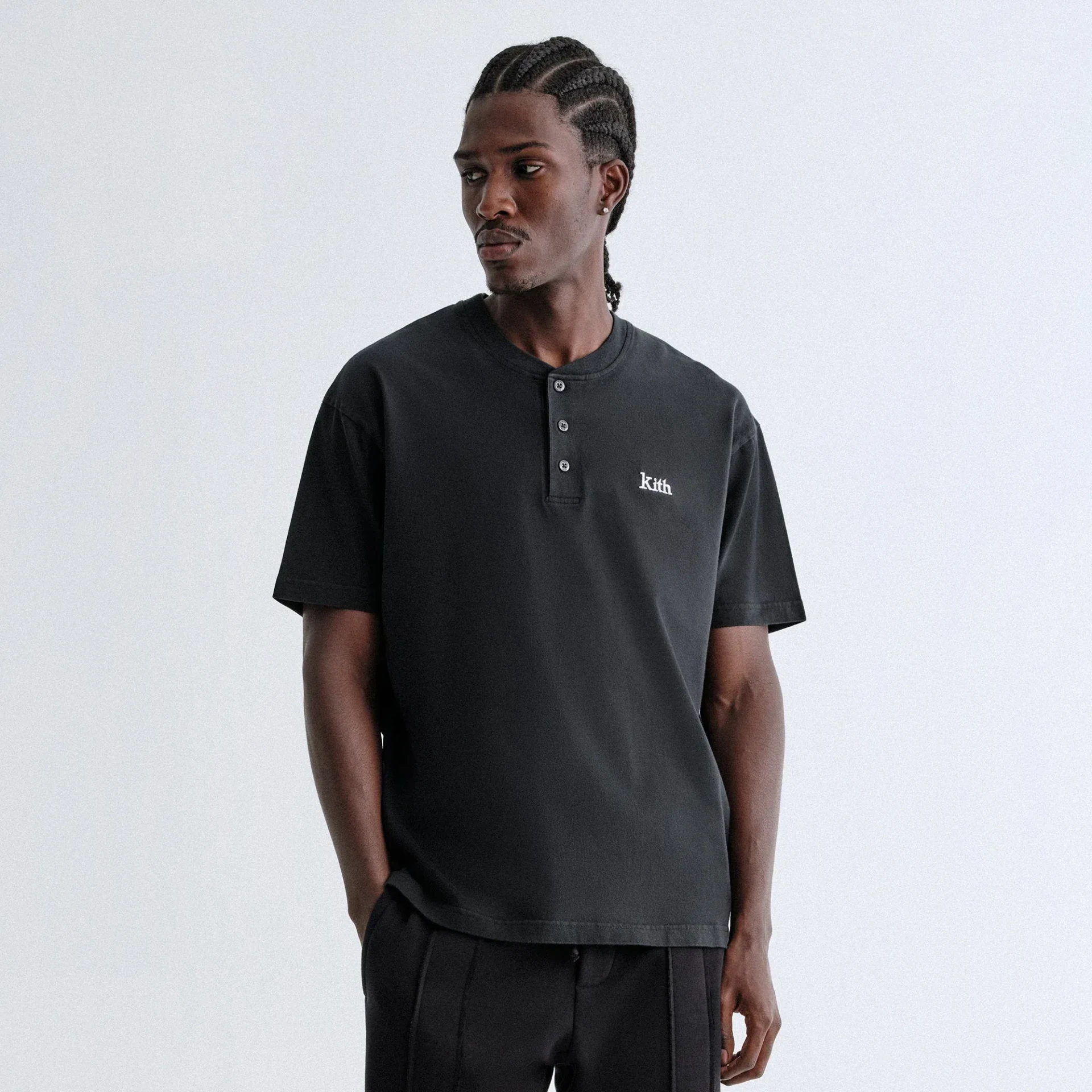 T-shirt Huntington coton noir Kith-influensse