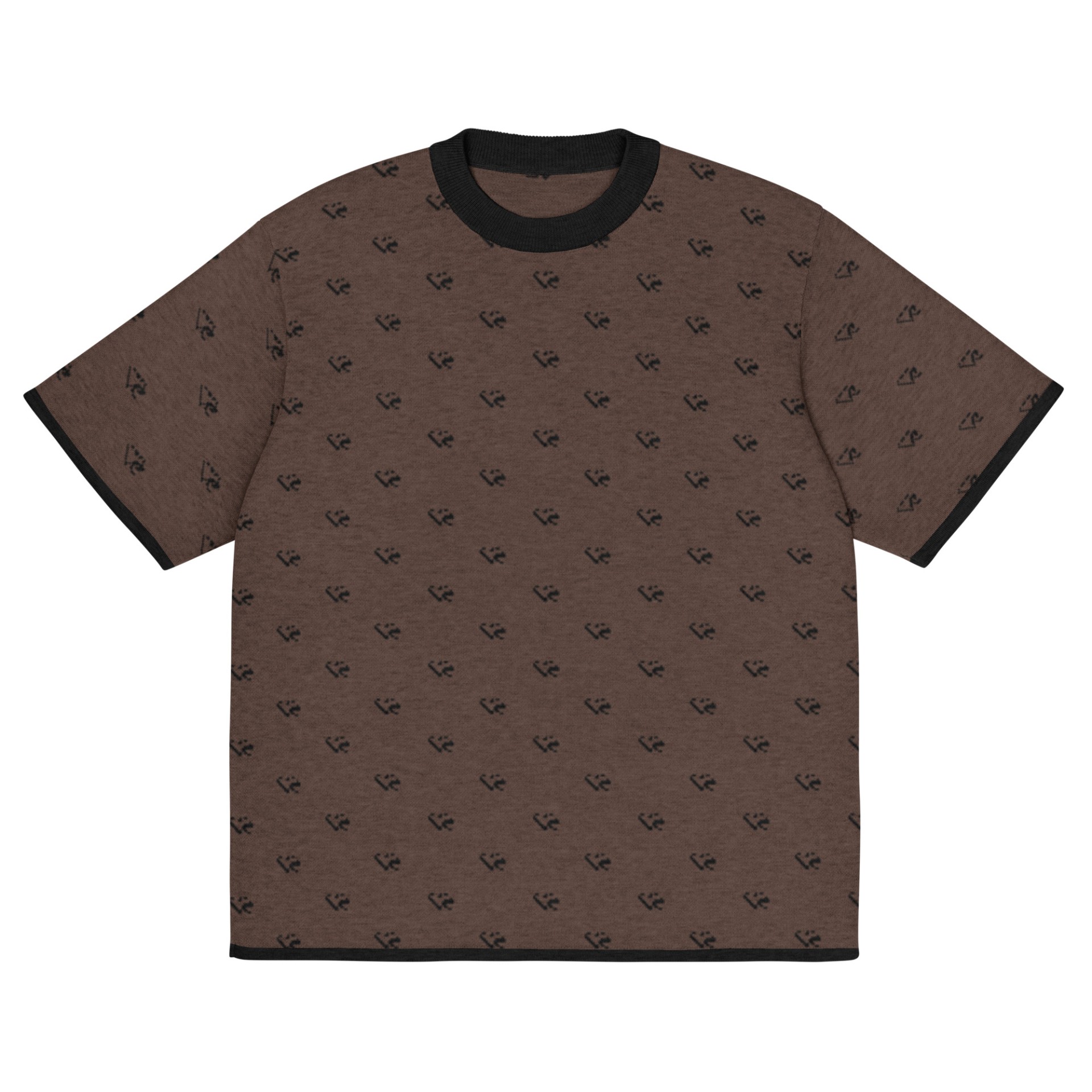 T-shirt classique en maille monogram terre Vinseye-influensse