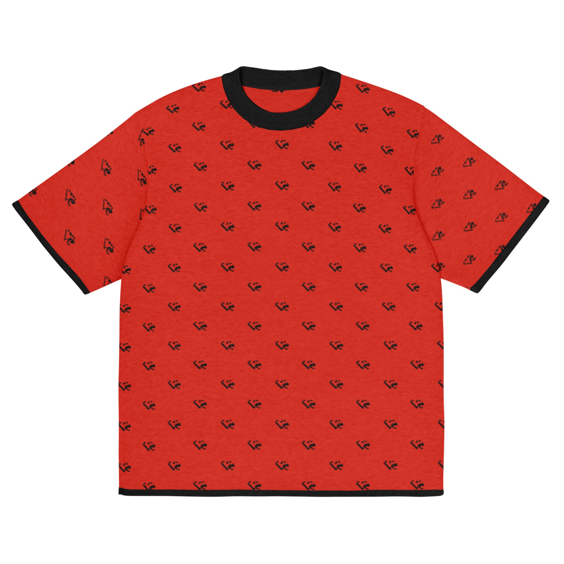 T-shirt classique en maille monogram chili Vinseye-influensse