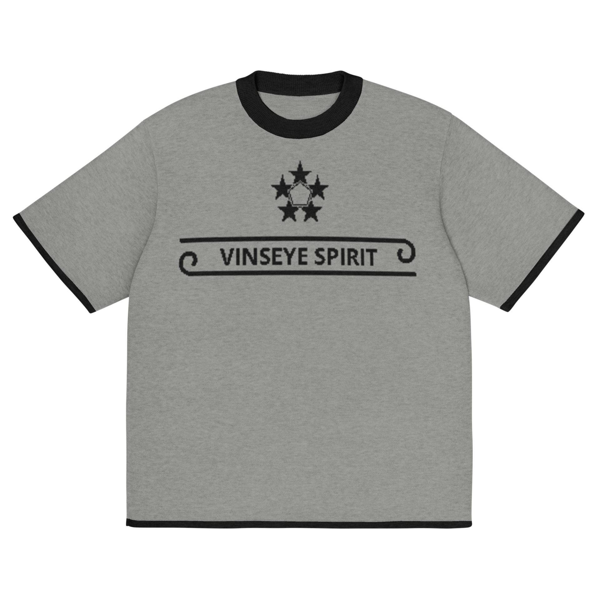T-shirt classique en maille Spirit gris Vinseye-influensse