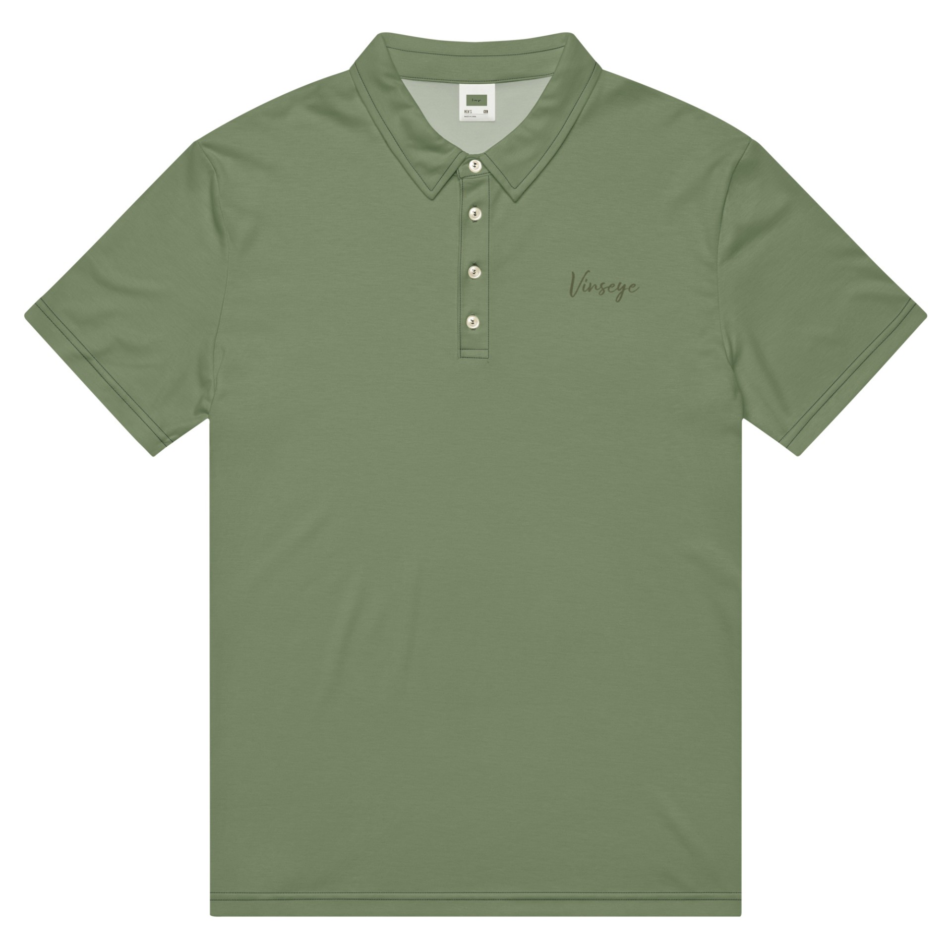 Polo cintré homme Signature Camo green Vinseye-influensse