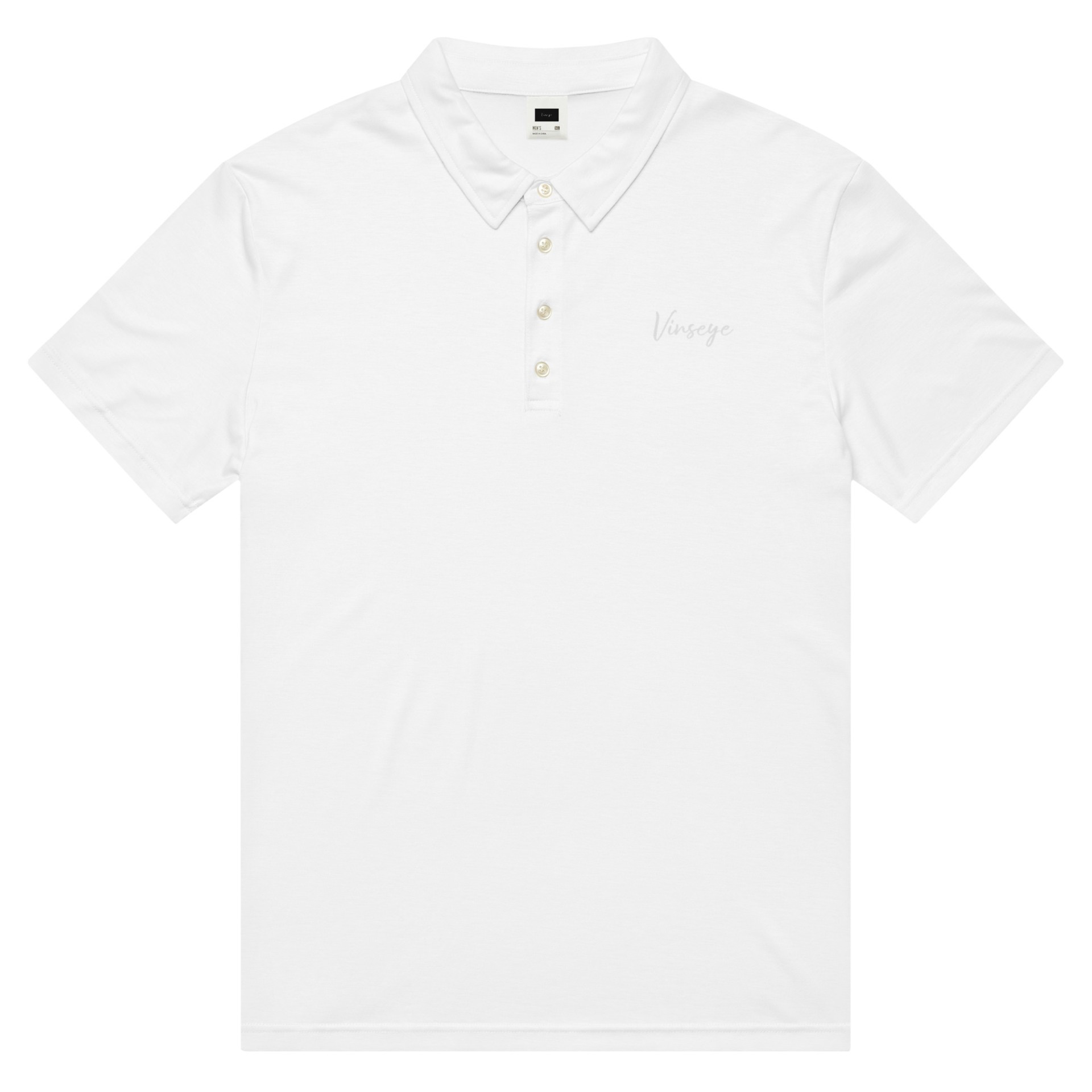 Polo cintré homme Signature blanc Vinseye-influensse