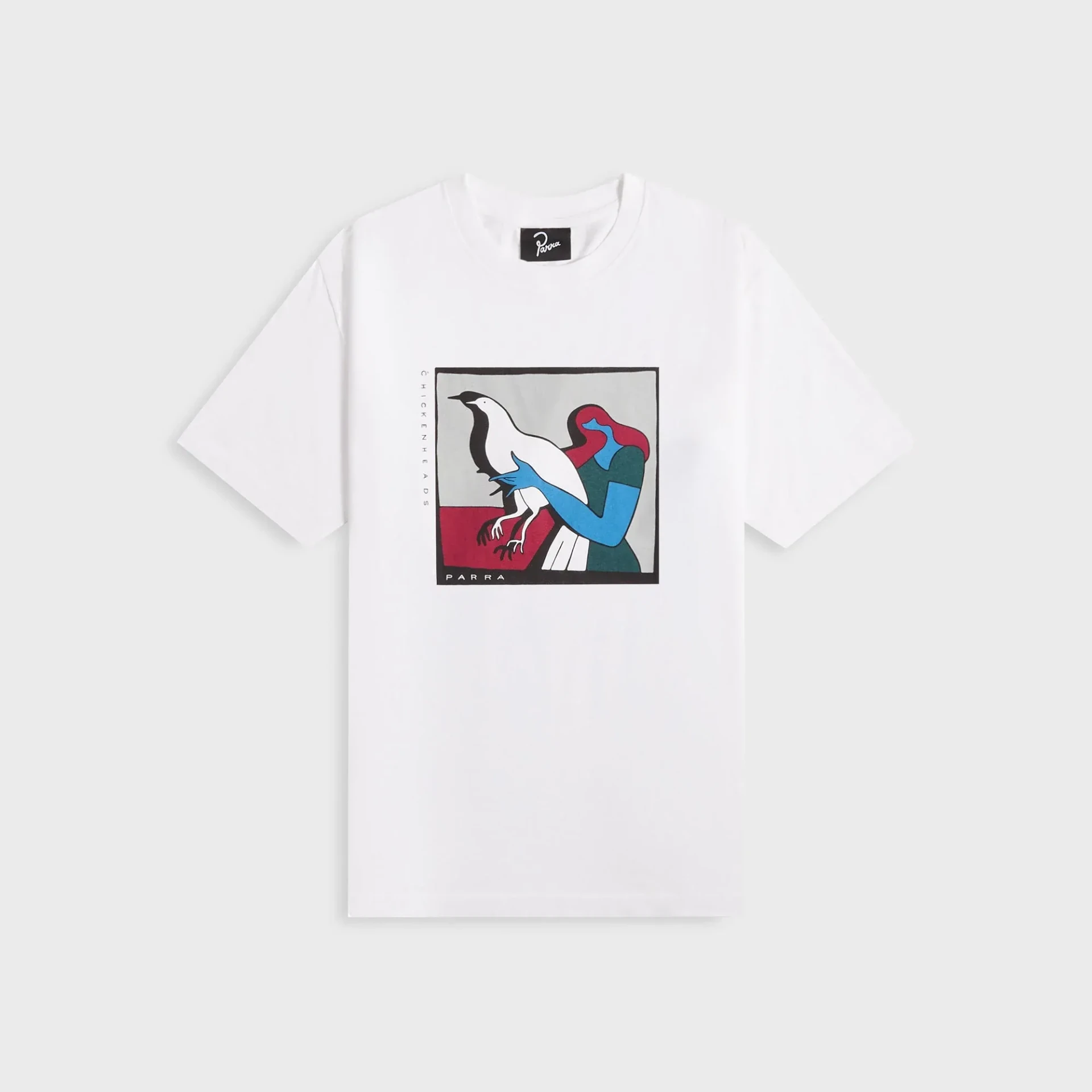 T-shirt manches courtes Regarde le coton blanc Parra-influensse