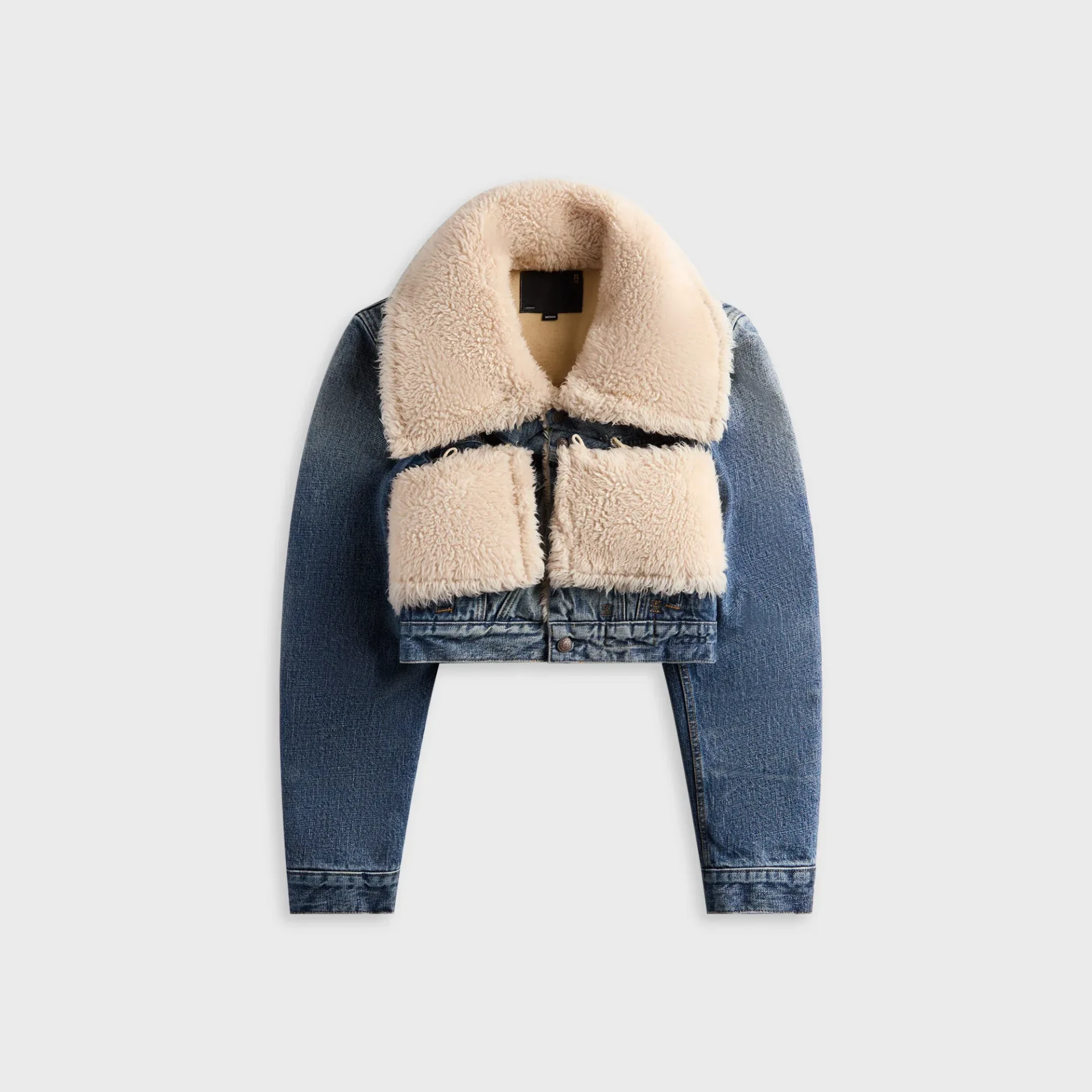 Veste Double col Denim bleu lion R13-influensse