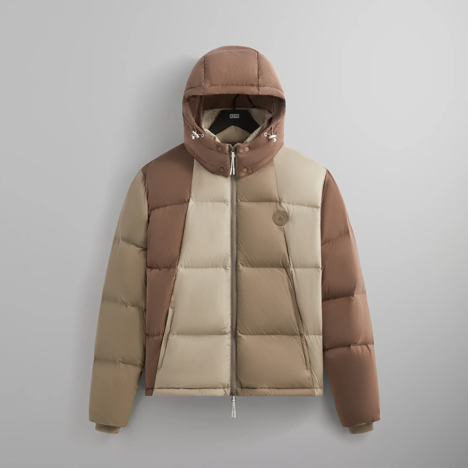 Doudoune à capuche mi-longue nylon froissé factor Kith-influensse
