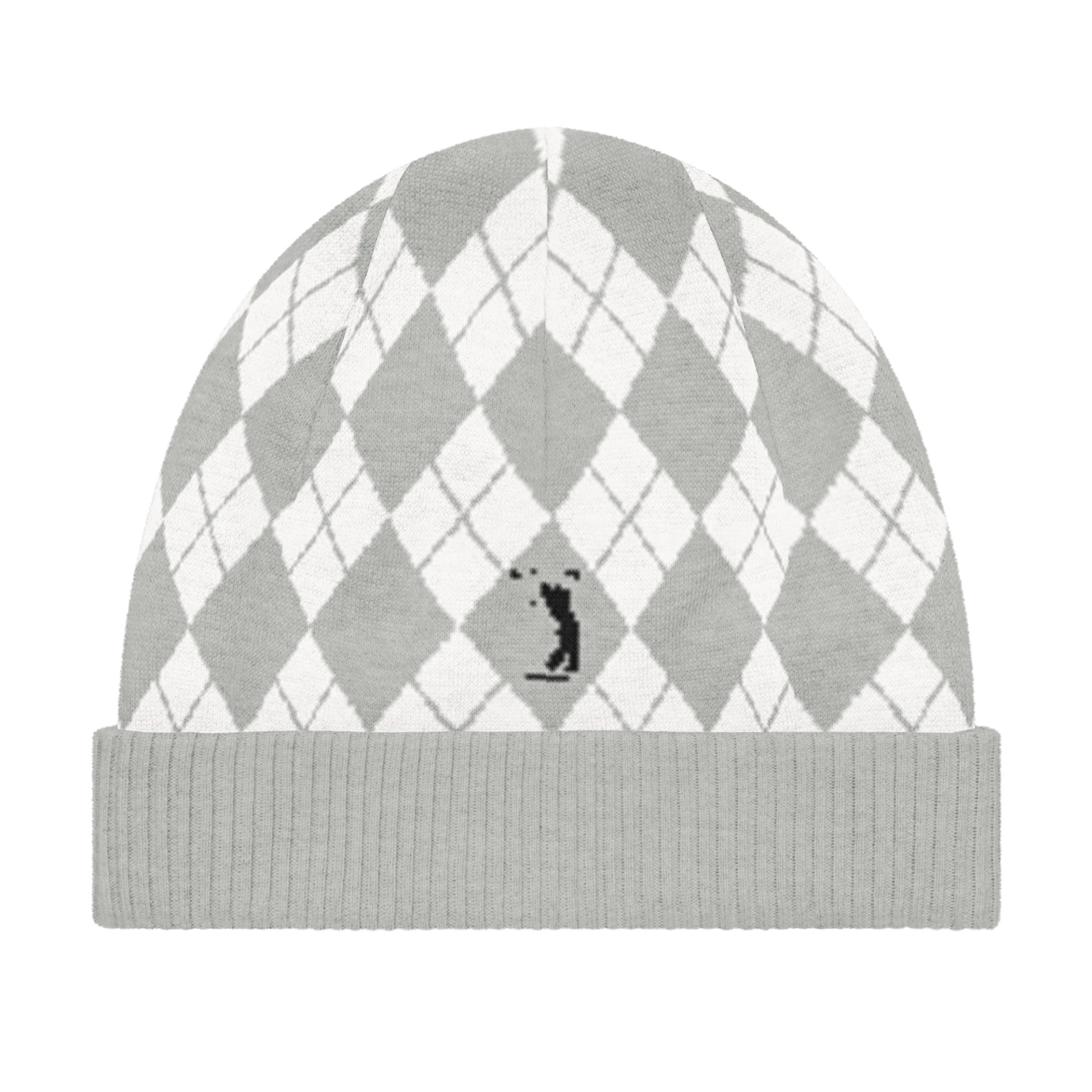Bonnet tricot Street Golfer blanc gris clair Vinseye-influensse