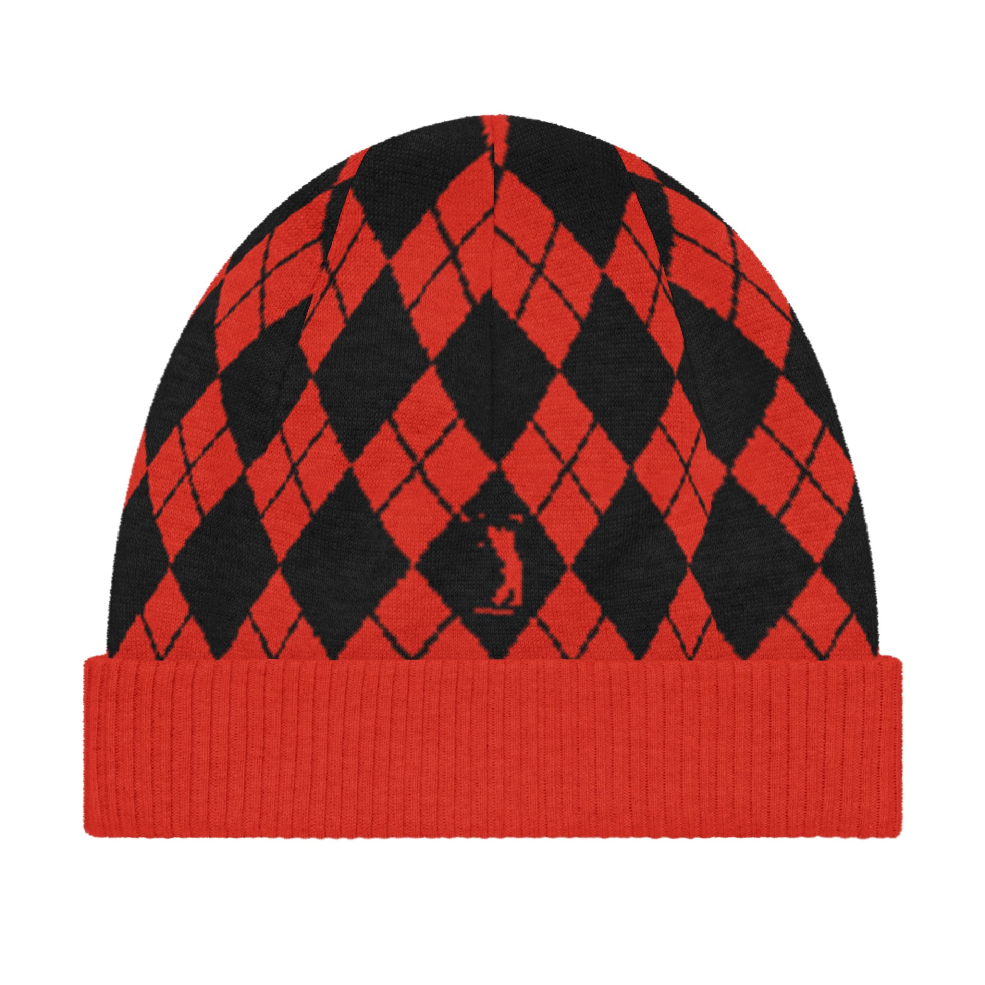 Bonnet tricot Street Golfer noir chili Vinseye-influensse
