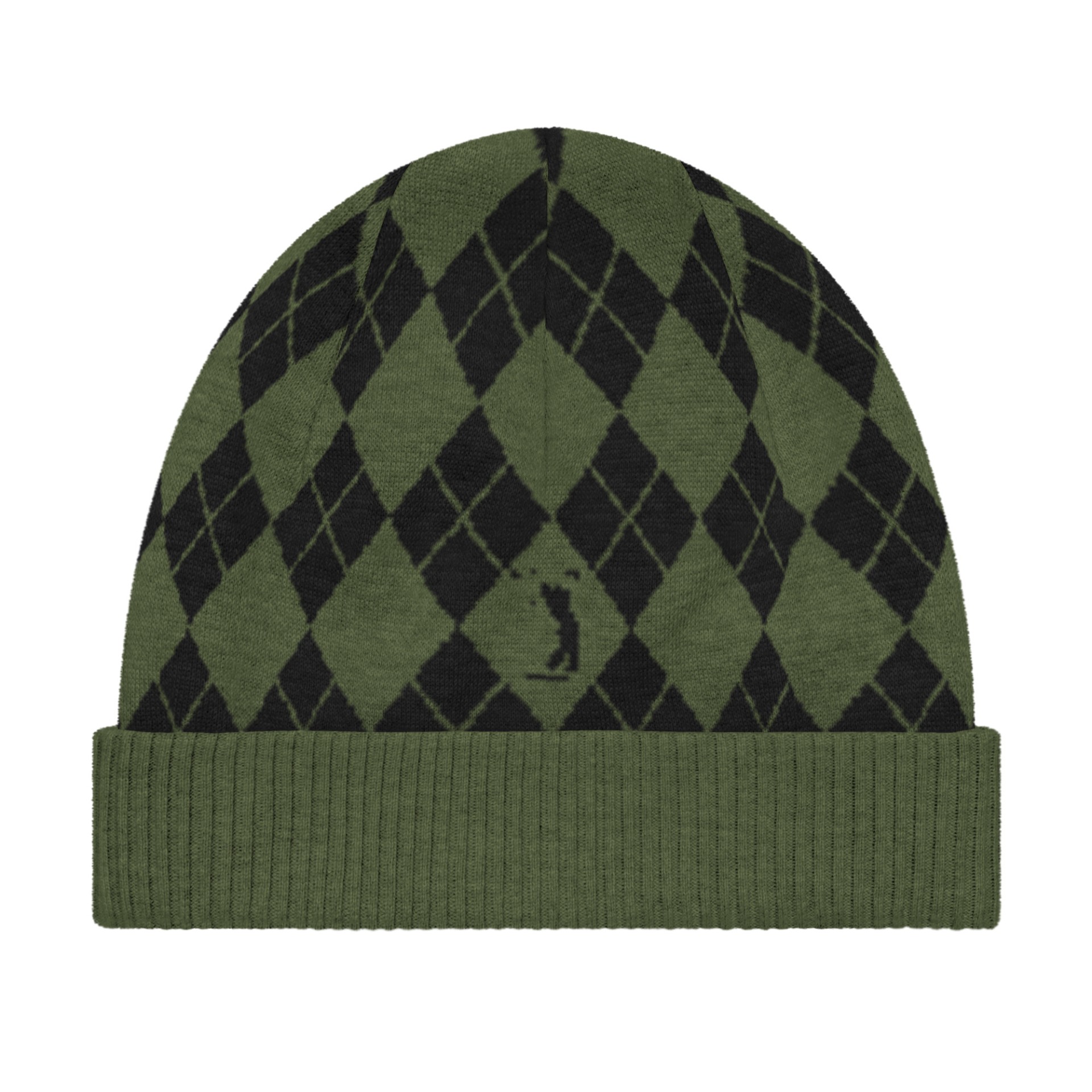 Bonnet tricot Street Golfer noir olive Vinseye-influensse