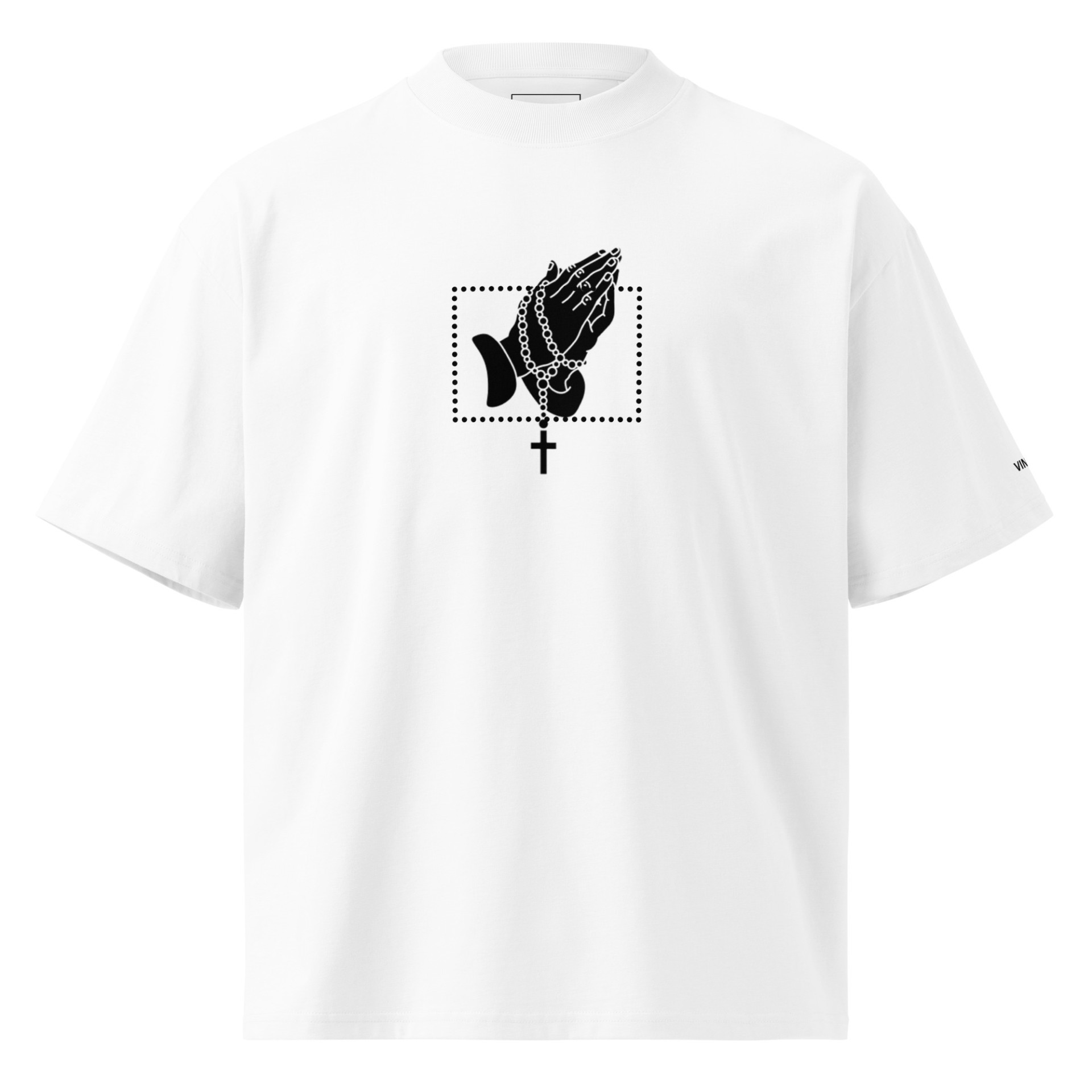 T-shirt oversize Trop Occupé Pour Avoir La Haine blanc Vinseye-influensse