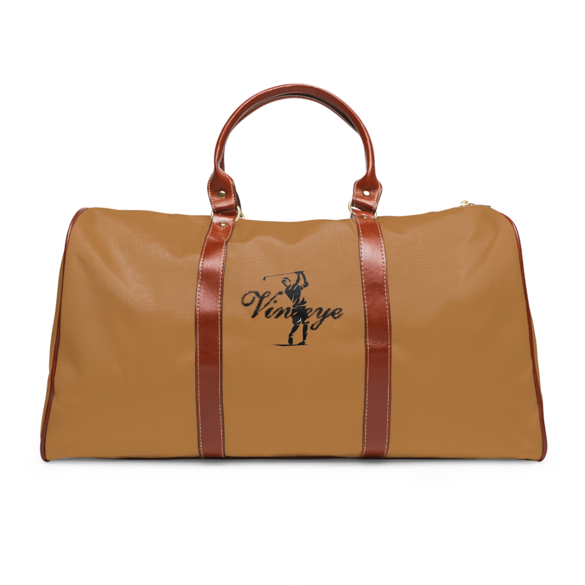 Sac de voyage Street Golfer Signature cuir brun clair Vinseye-influensse
