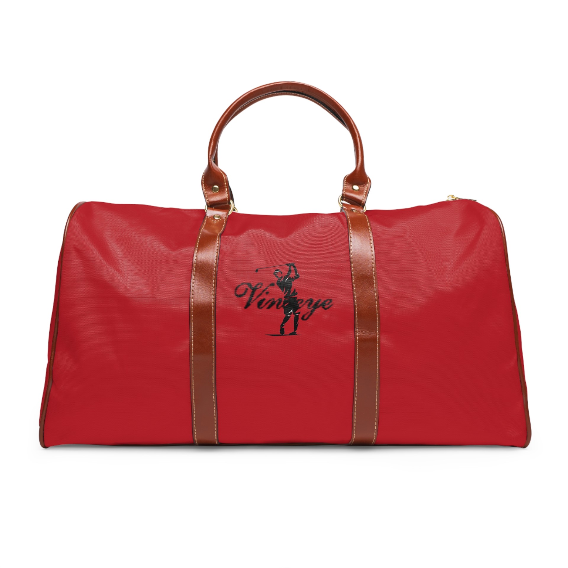Sac de voyage Street Golfer Signature cuir rouge foncé Vinseye-influensse
