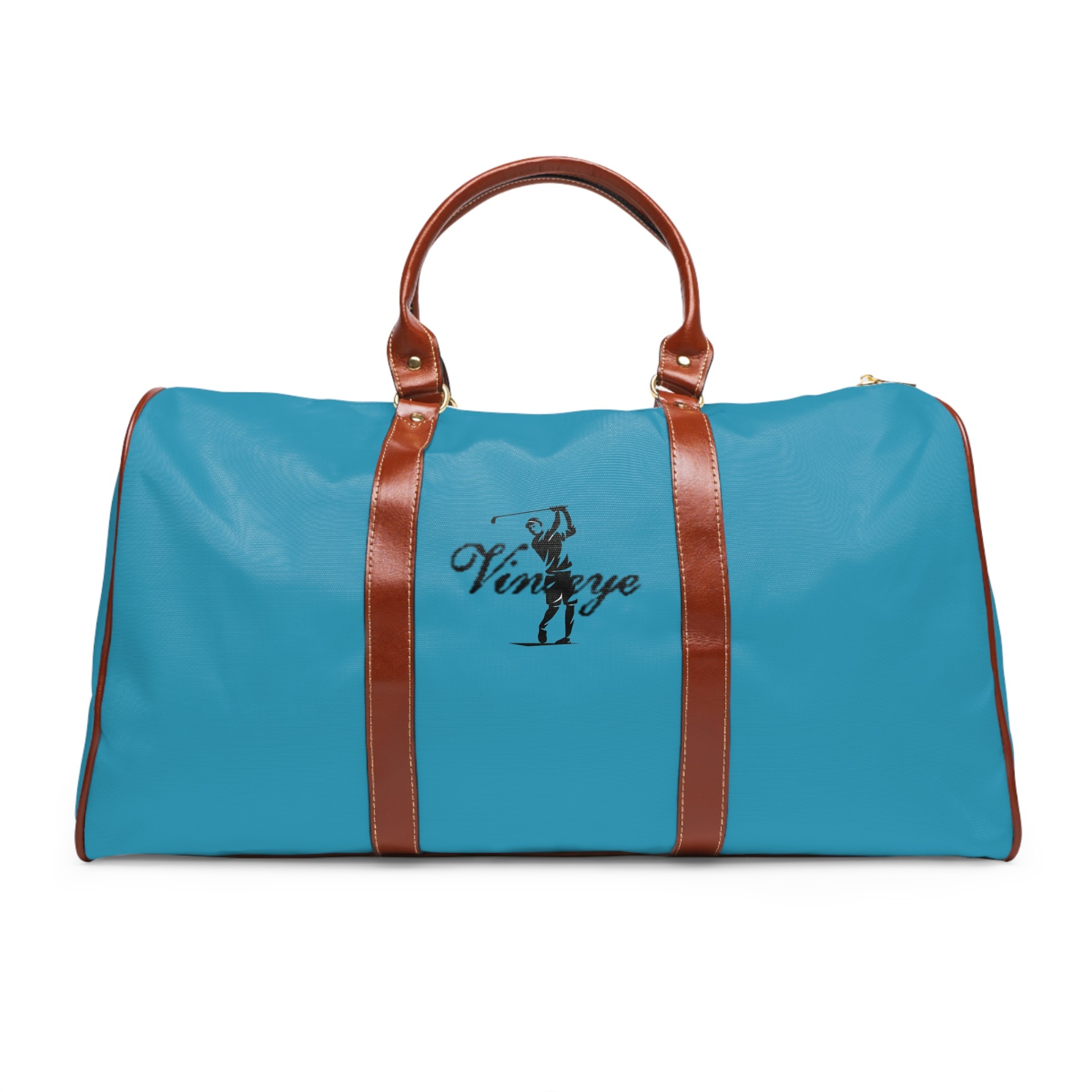 Sac de voyage Street Golfer Signature cuir turquoise Vinseye-influensse