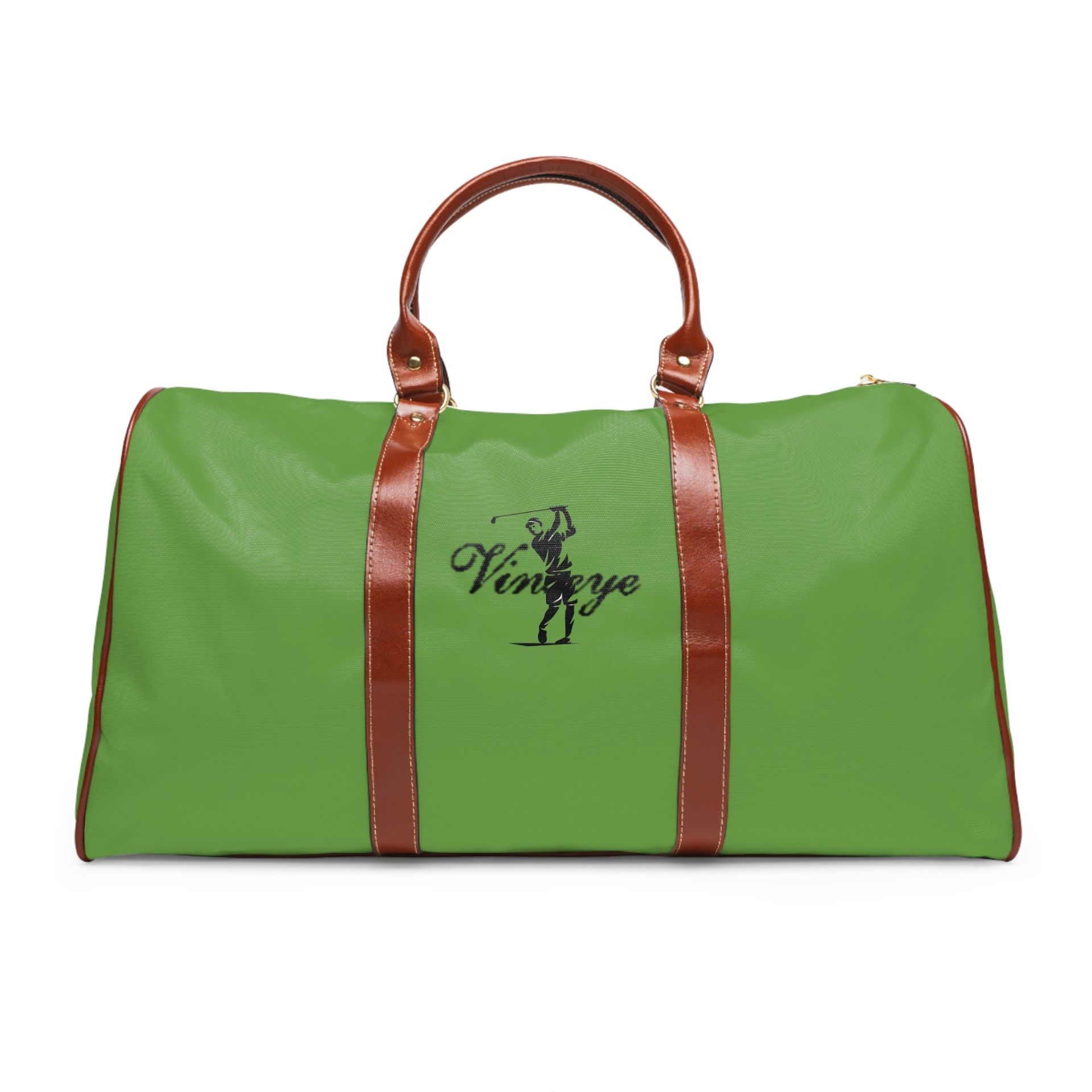 Sac de voyage Street Golfer Signature cuir vert Vinseye-influensse