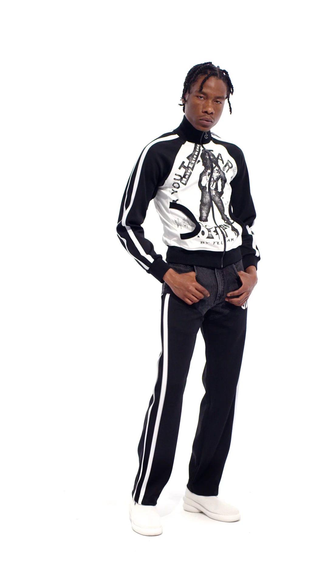 Ensemble survêtement Coed coton denim noir Telfar-influensse