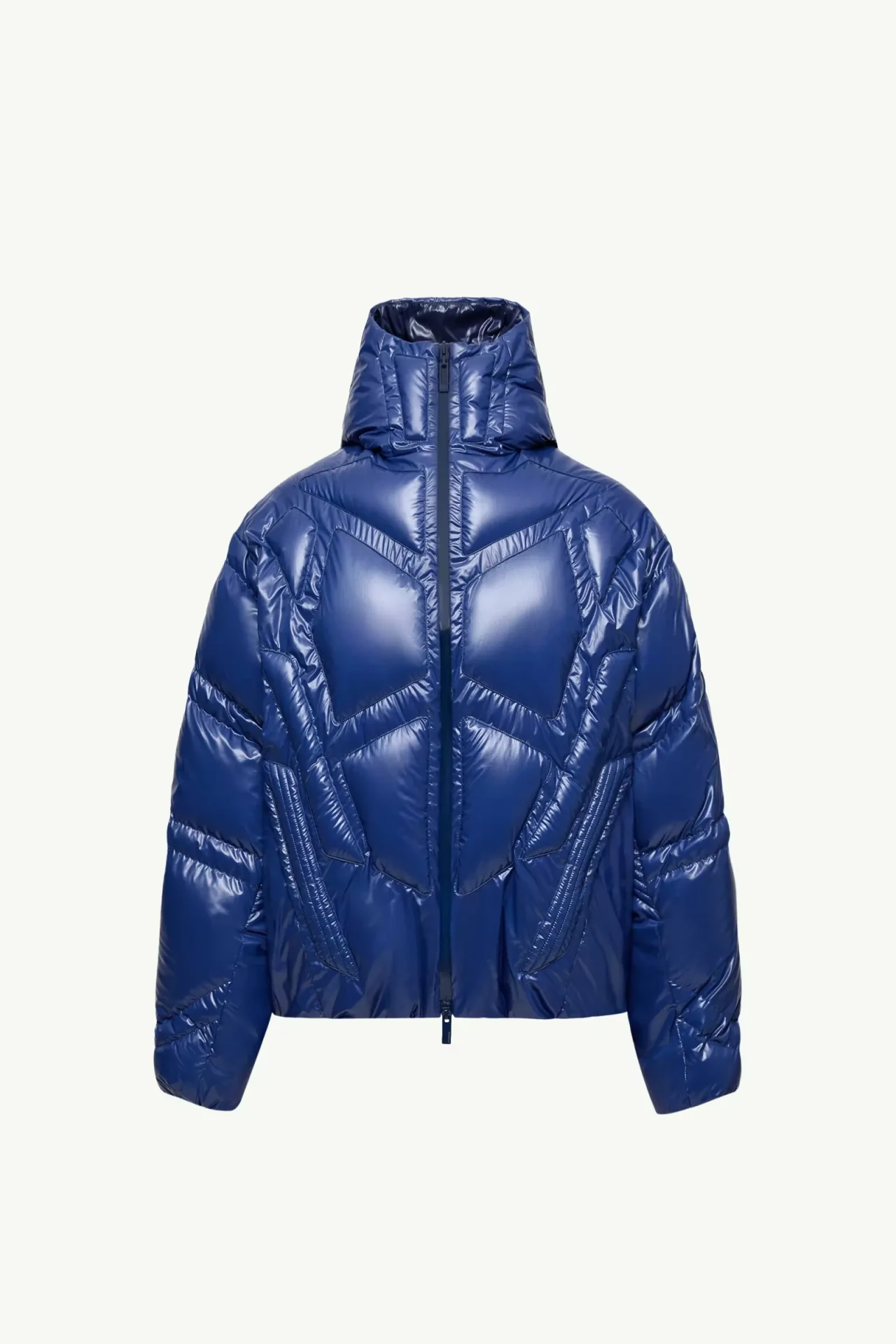 Doudoune courte capuche Bahianinha bleu vif Moncler x A$AP Rocky-influensse