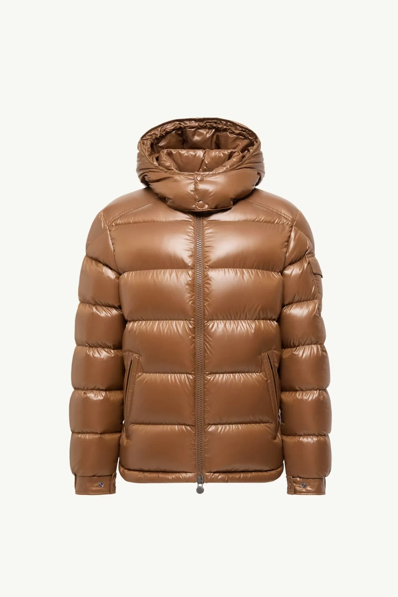 Doudoune courte capuche Maya beige Moncler-influensse