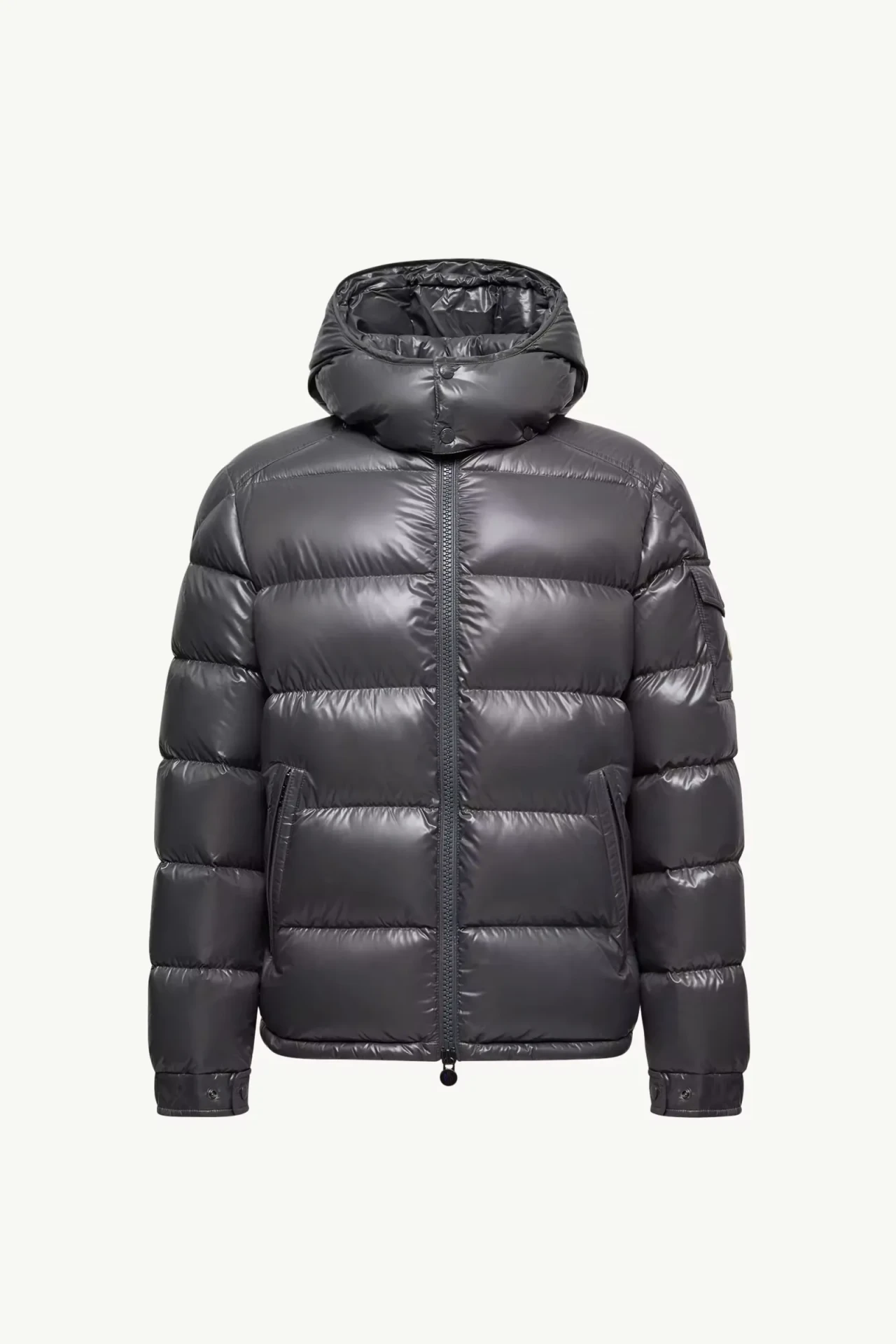 Doudoune courte capuche Maya gris foncé Moncler-influensse
