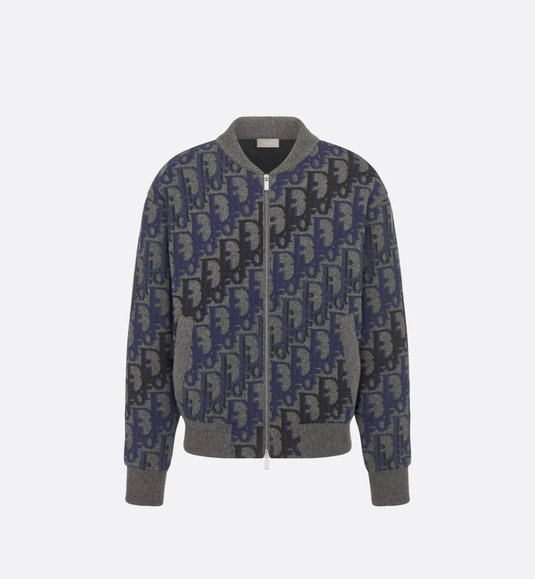 Blouson Maille laine Oblique gris Dior-influensse