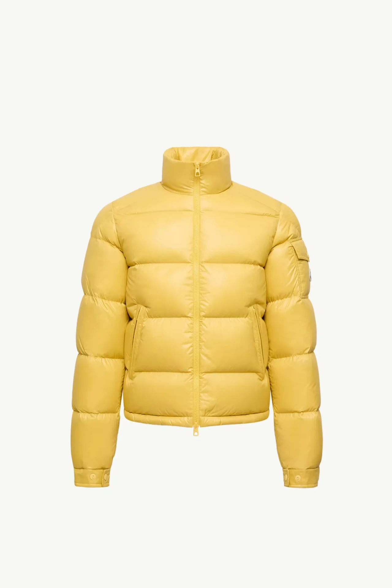 Doudoune courte Levitha jaune Moncler-influensse