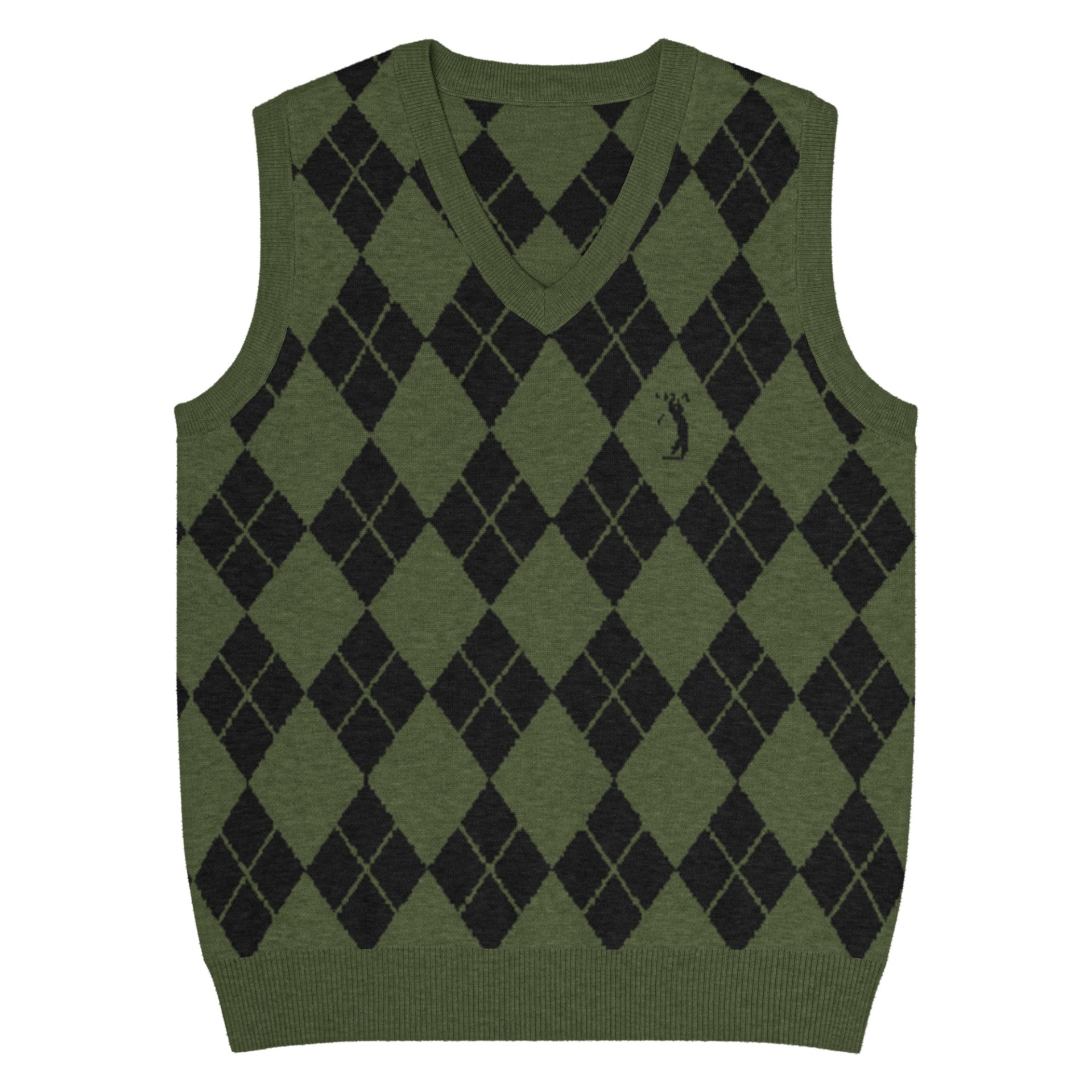 Pull tricot sans manche Street Golfer noir olive Vinseye-influensse