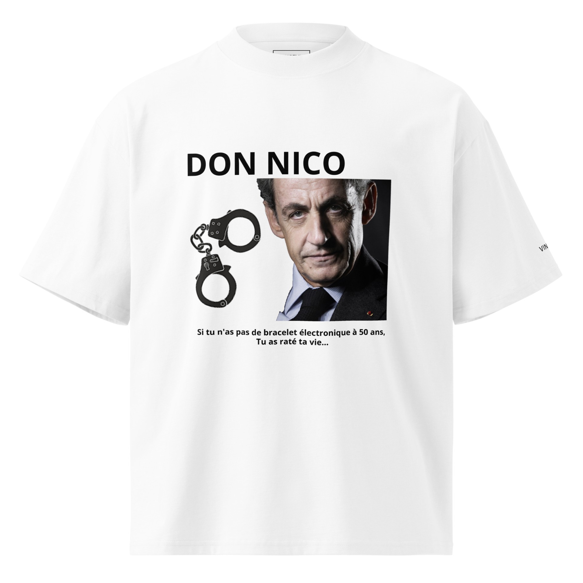 T-shirt col montant DON NICO blanc Vinseye-influensse