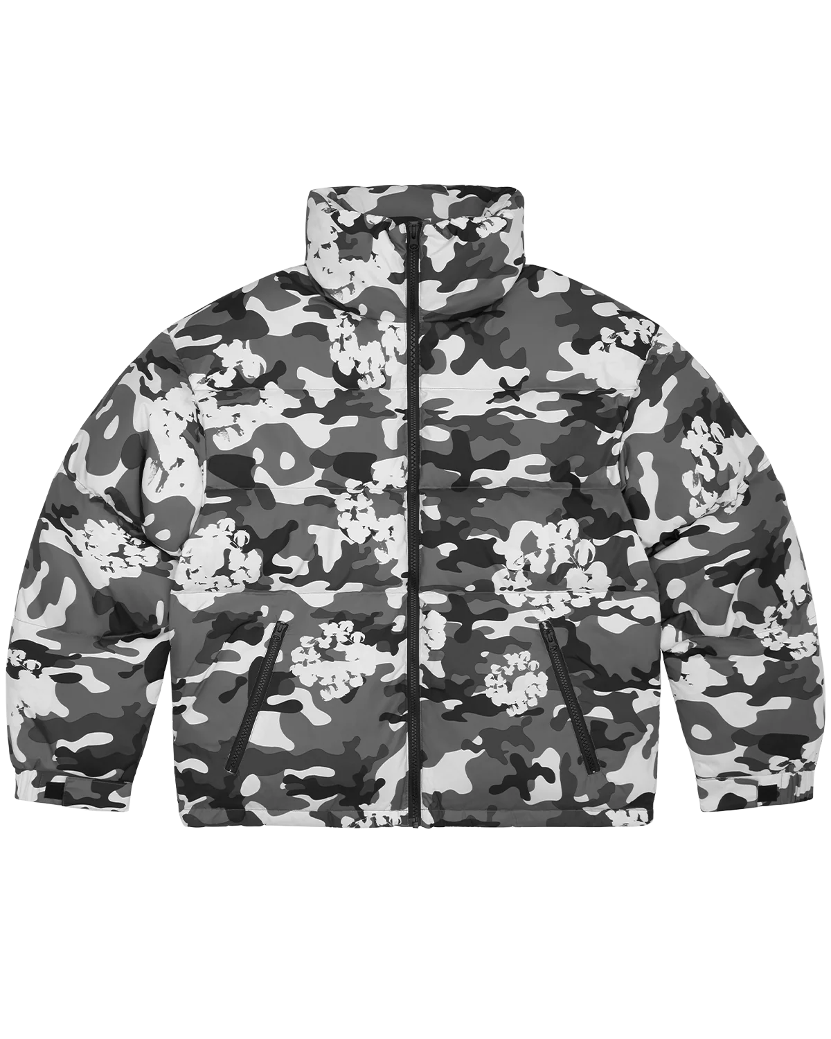 Doudoune motif couronne coton camo blanc Denim Tears-influensse