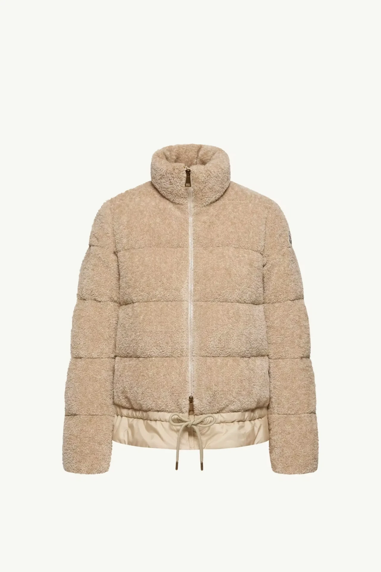 Doudoune courte Teddy Cedre beige clair Moncler-influensse
