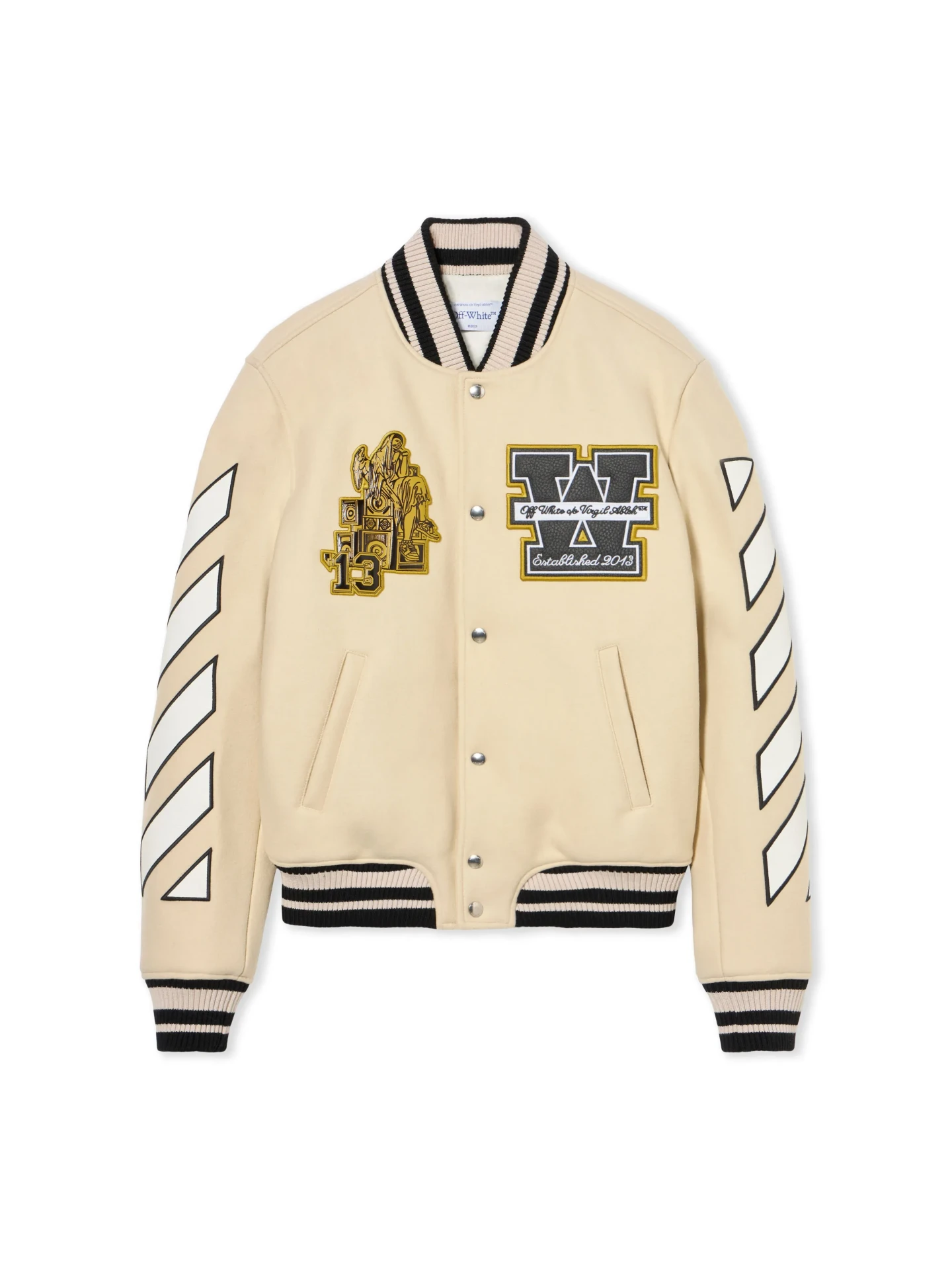 Veste Varsity Lion rosée gelée Off-White-influensse