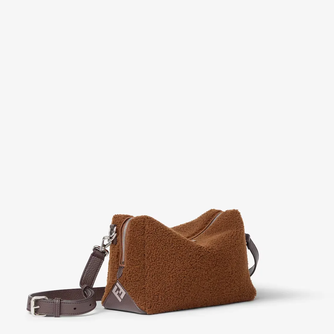 Sac à bandoulière Fendi Lui Medium Fourrure marron-influensse