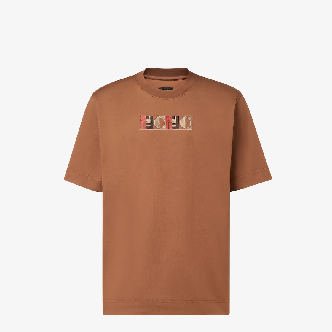 T-shirt 3D coton marron Fendi-influensse