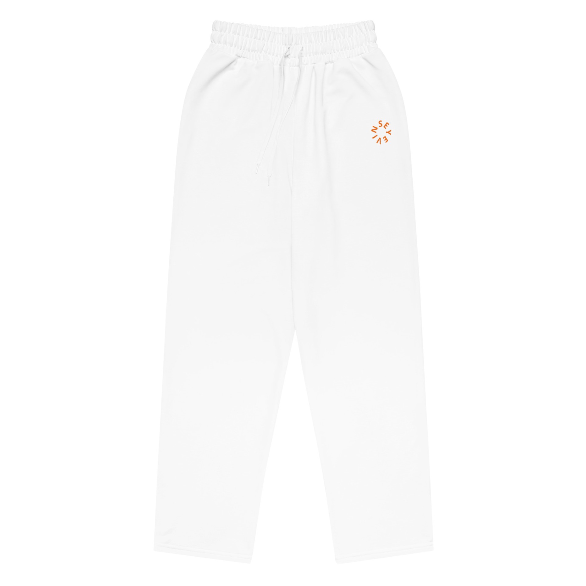 Pantalon survêtement large logo Circle blanc vinseye-influensse