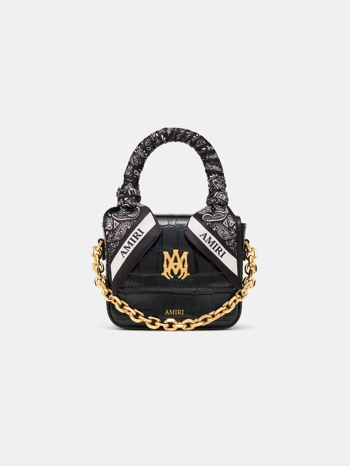 Sac à main Micro MA QUAD cuir noir Amiri-influensse